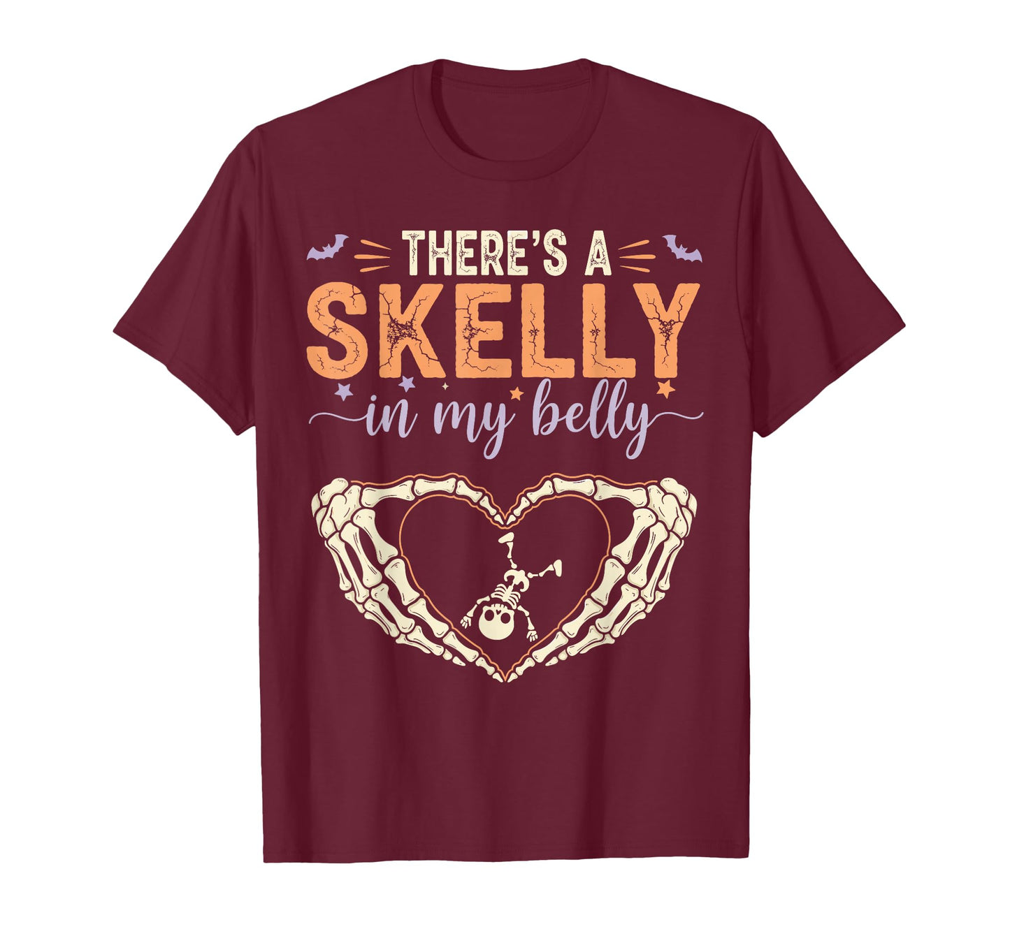 There's Skelly in My Belly Halloween Pregnancy Announcement T-Shirt