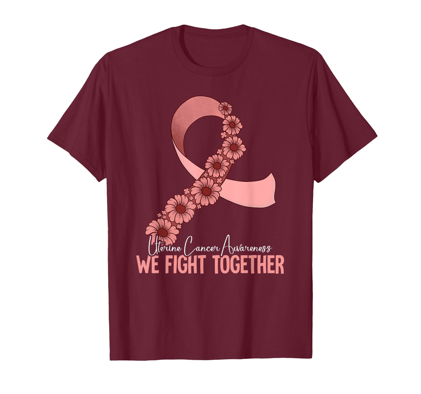Uterine Cancer Awareness T-Shirt by Uterine Cancer Awareness for Unisex-Adults, Unisex-Kids, Black, Small, Short Sleeve