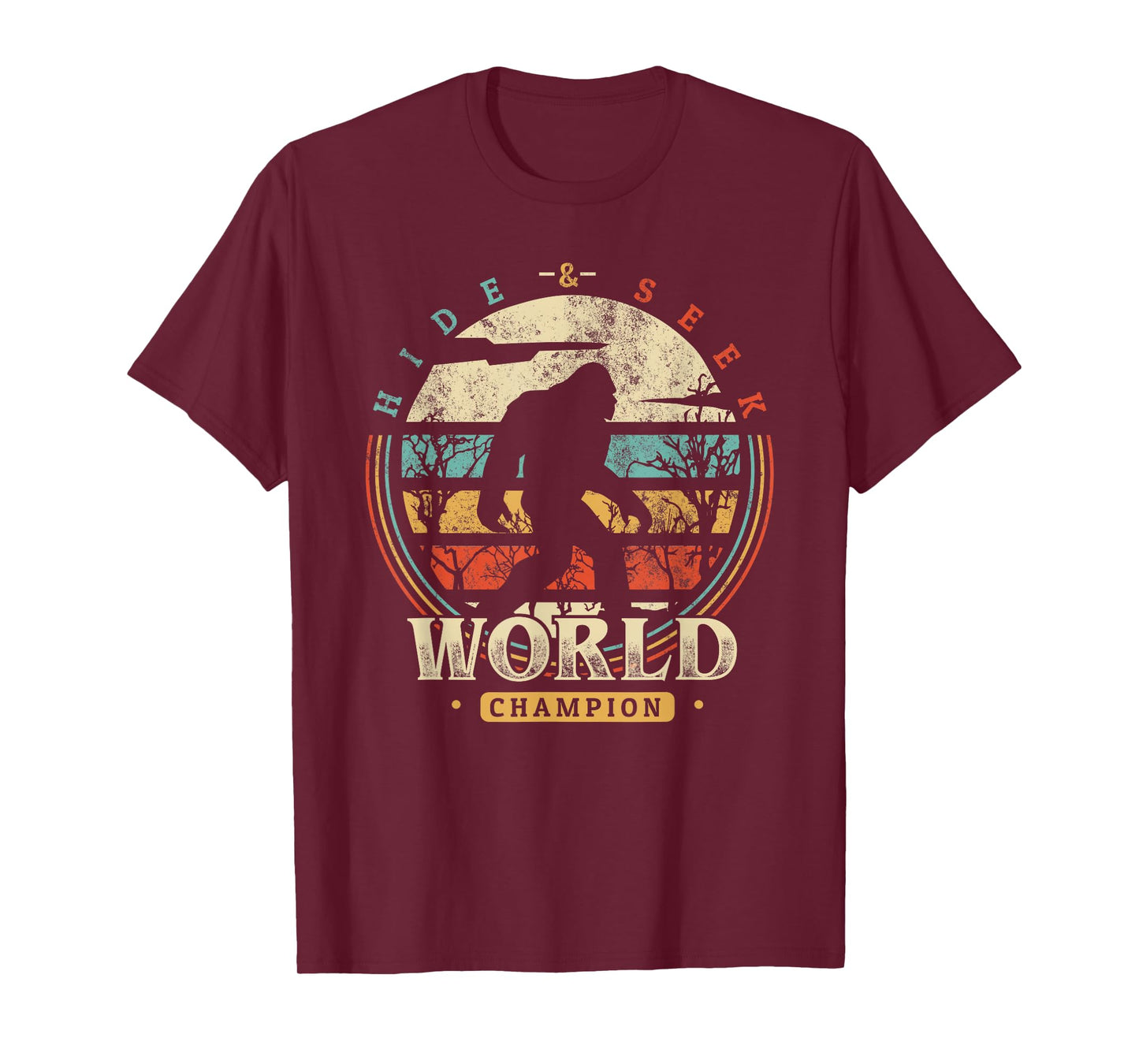 Bigfoot Hide and Seek Champion Shirt Sasquatch Camping Tees T-Shirt