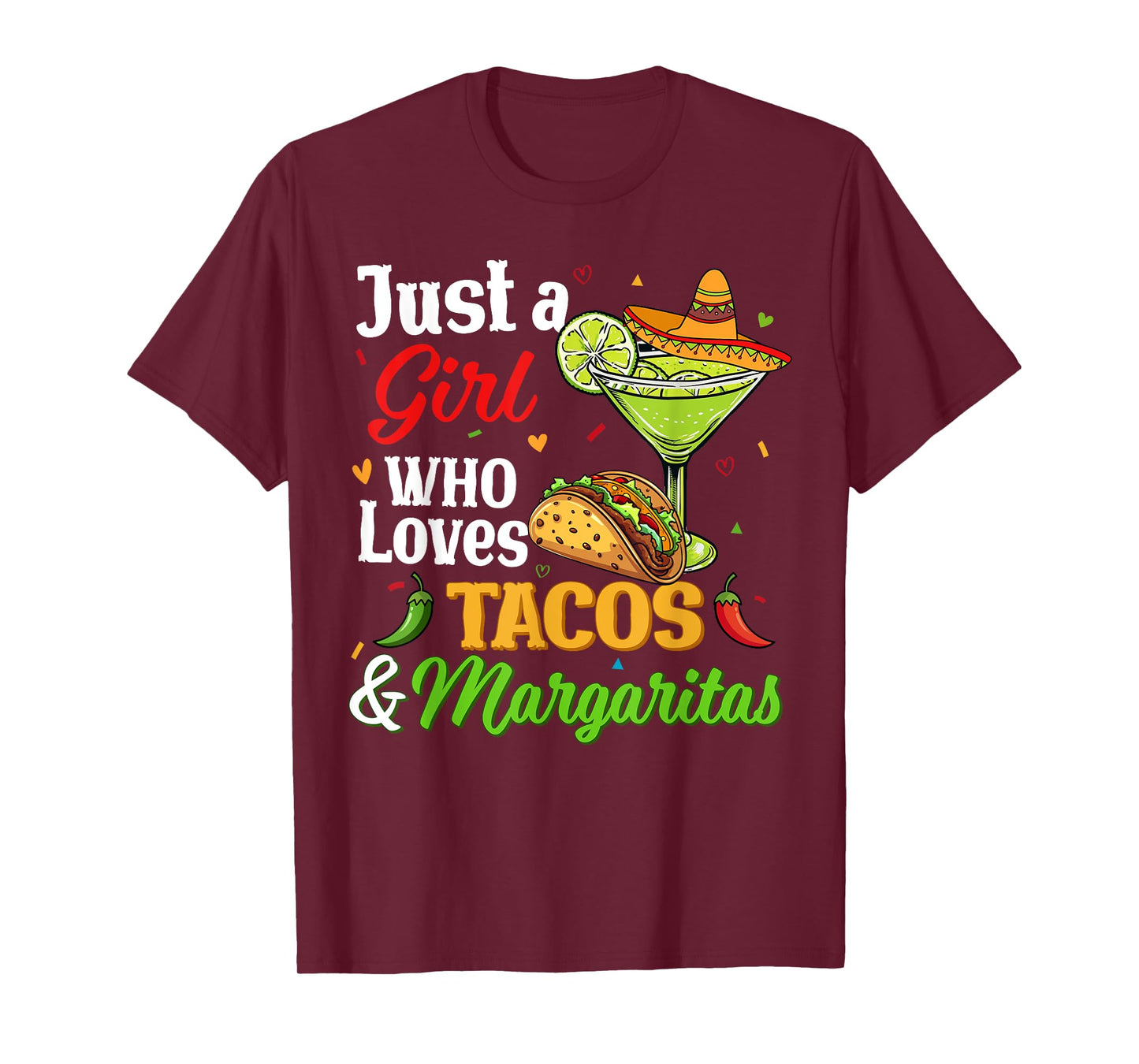 Cinco De Mayo Shirts Women Girl Loves Tacos And Margaritas T-Shirt