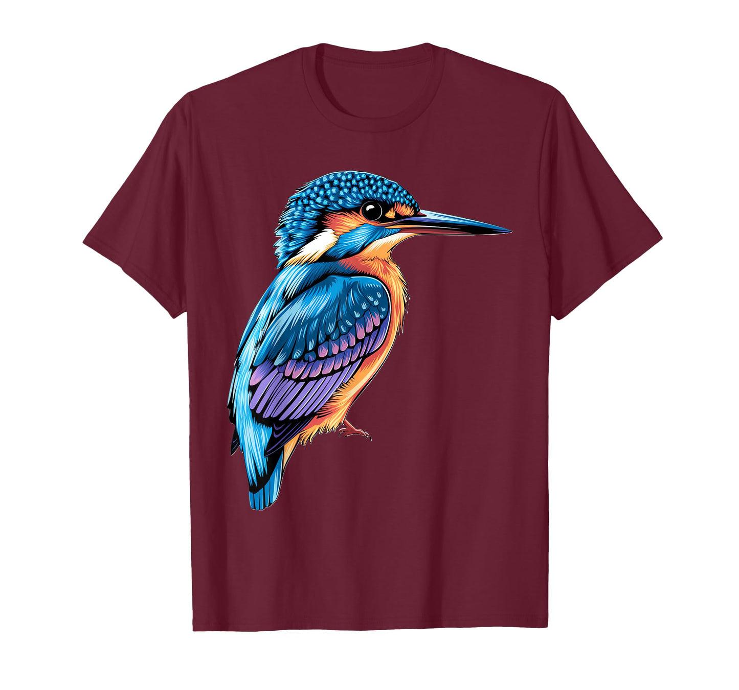 Vibrant Kingfisher Bird Artwork T-Shirt