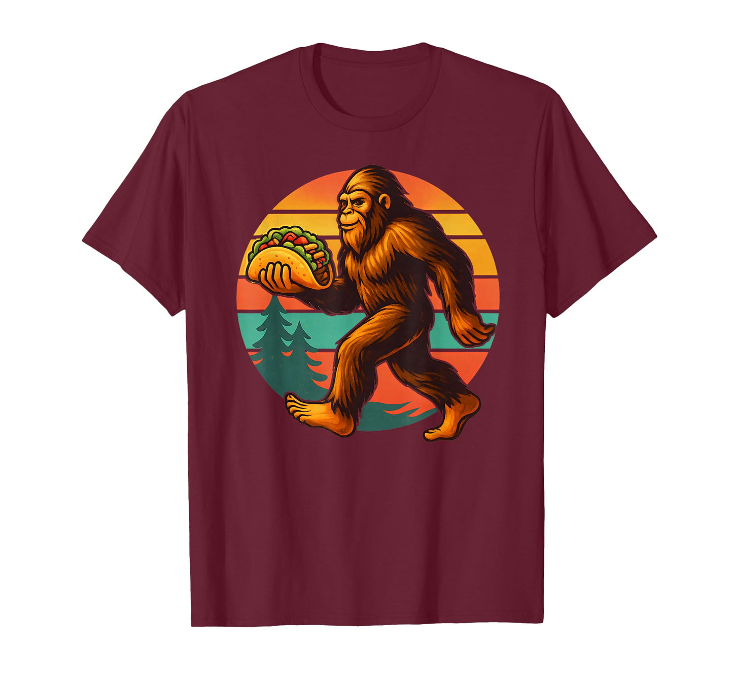 Taco Lover Bigfoot Vintage Design Gift for Men Women Kids T-Shirt