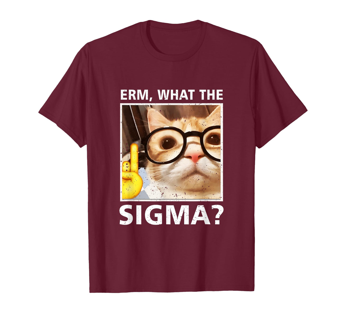 Erm What-The Sigma Cat Meme Selfie Cat Wearing Sunglasses T-Shirt