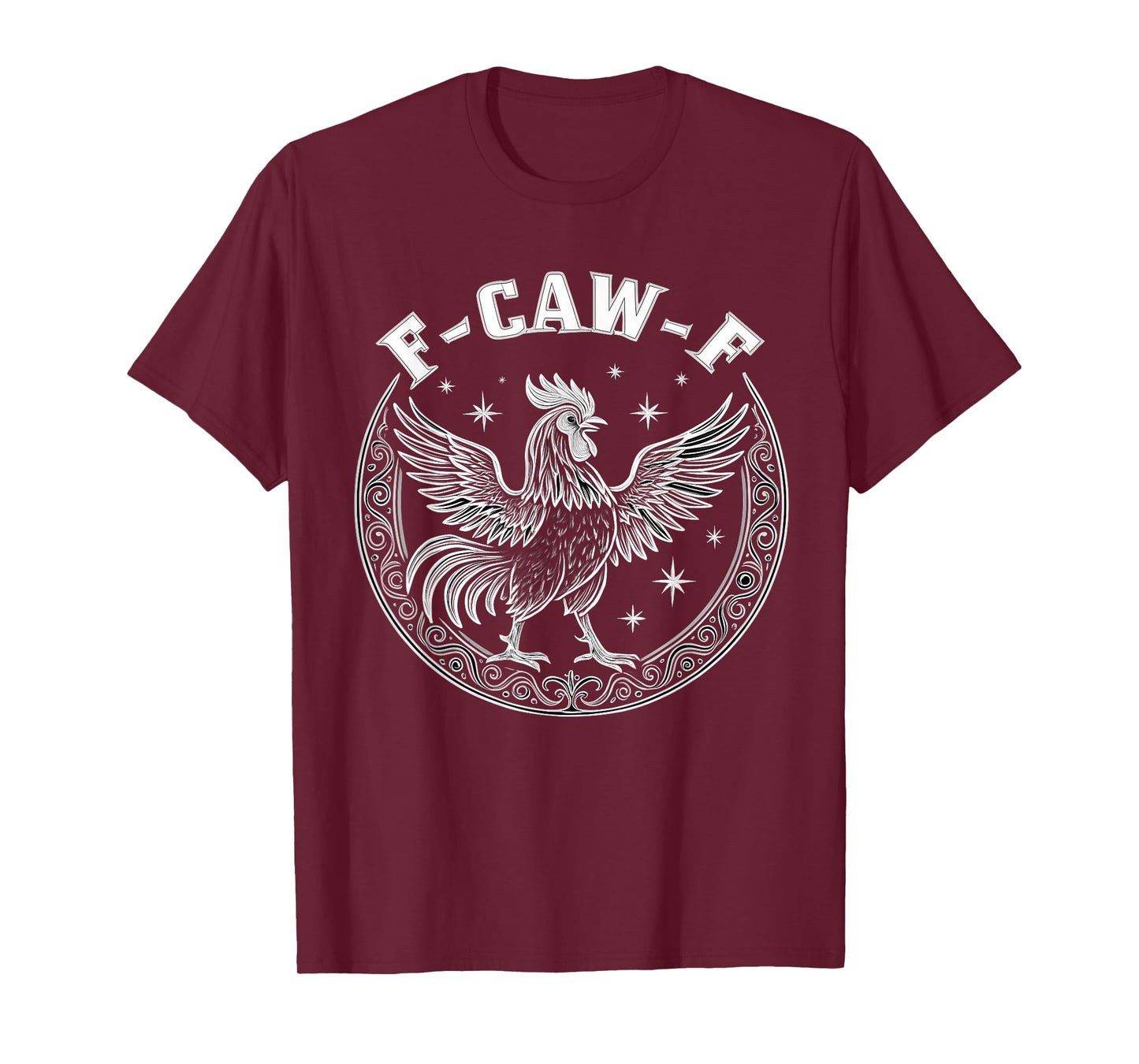 Funny Vintage F Caw F Chicken Retro Style T-Shirt