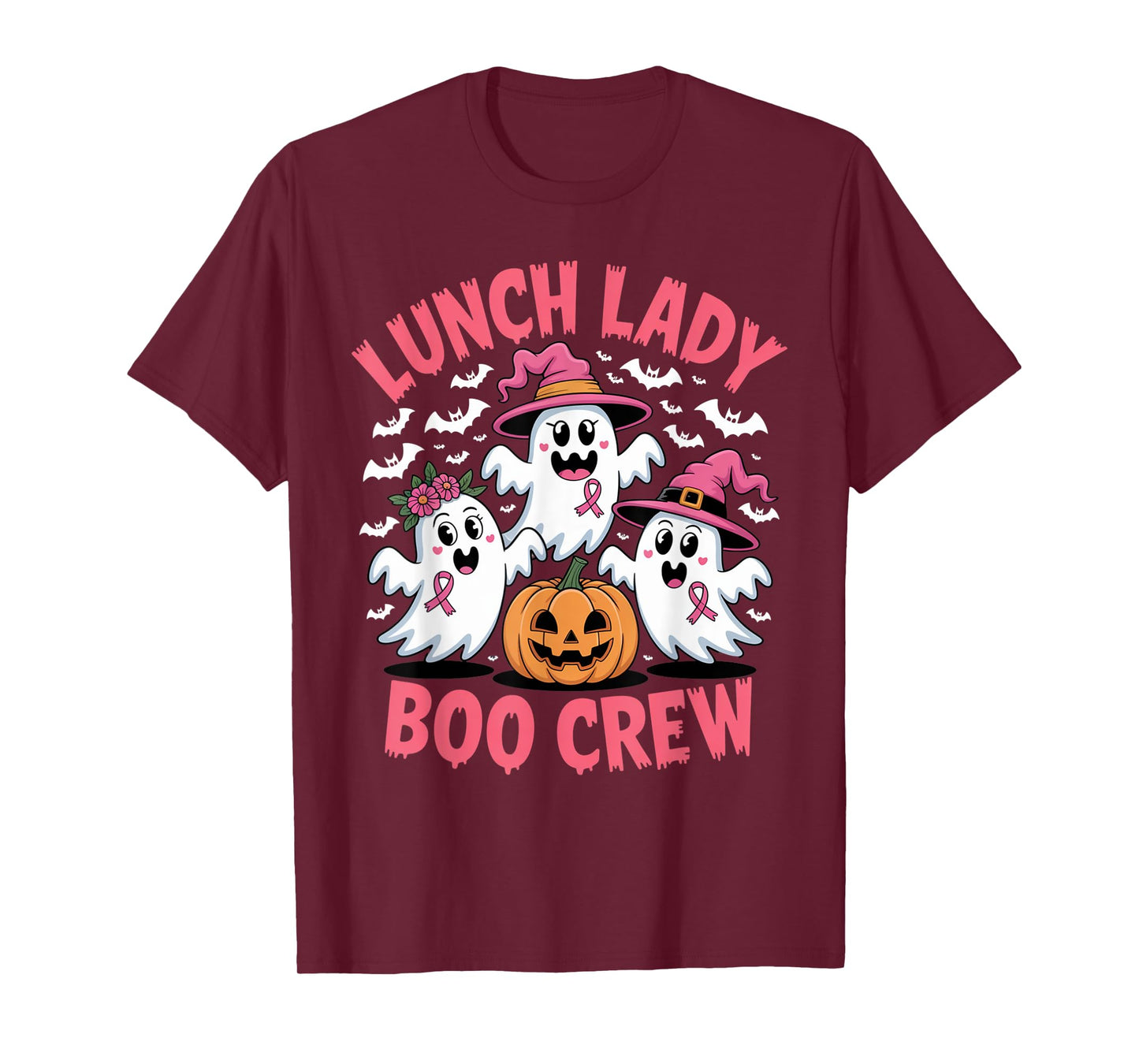 Lunch Lady Boo Crew Funny Halloween Ghost Costume Idea T-Shirt