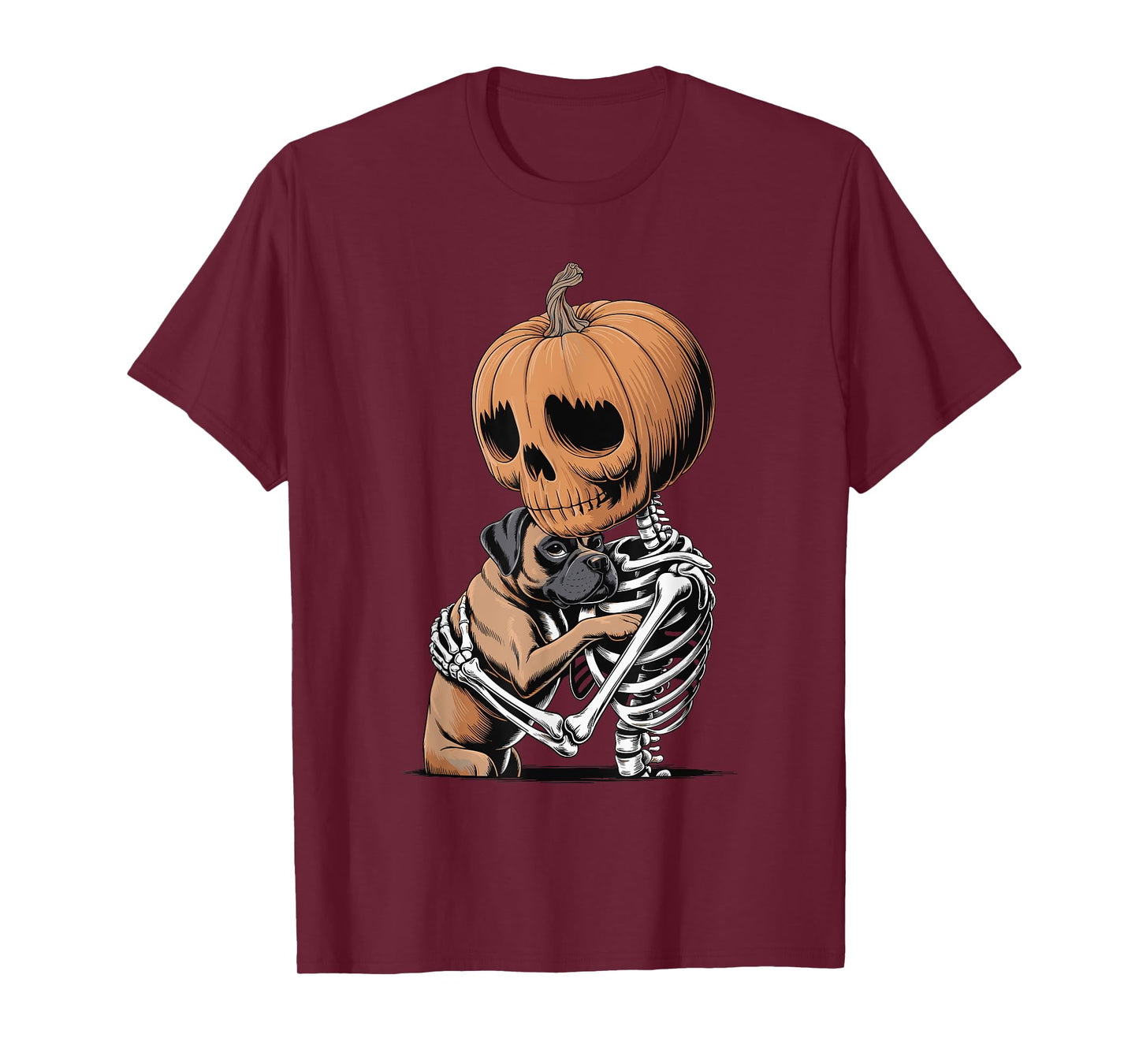 Halloween Skeleton Boxer Dog T-Shirt