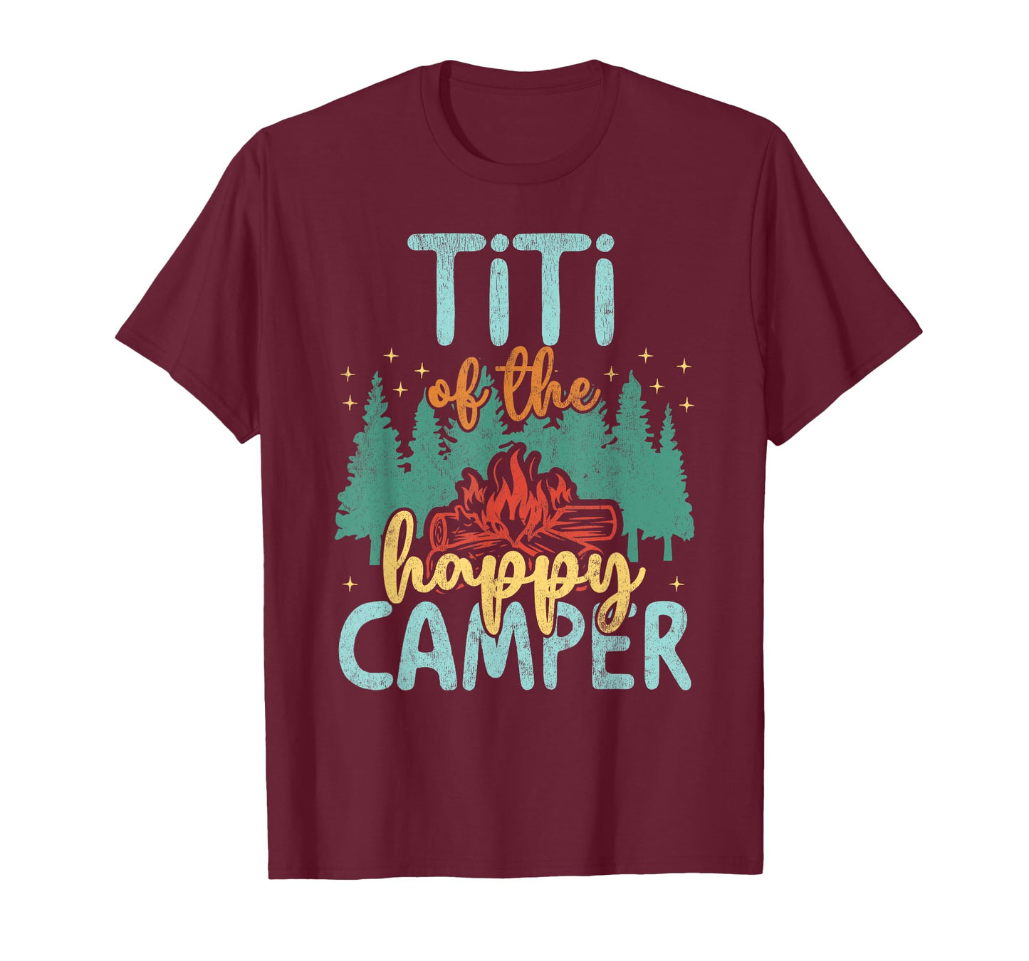 Titi of Happy Camper 1st Birthday Party Retro Titi T-Shirt