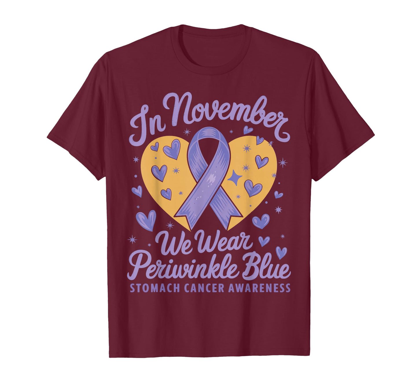 In November We Wear Periwinkle Blue Stomach Cancer Awareness T-Shirt