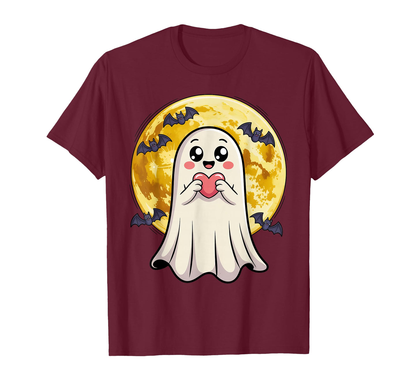 Halloween Shirts Cool Teen Boys Kids Men Halloween Boo Heart T-Shirt