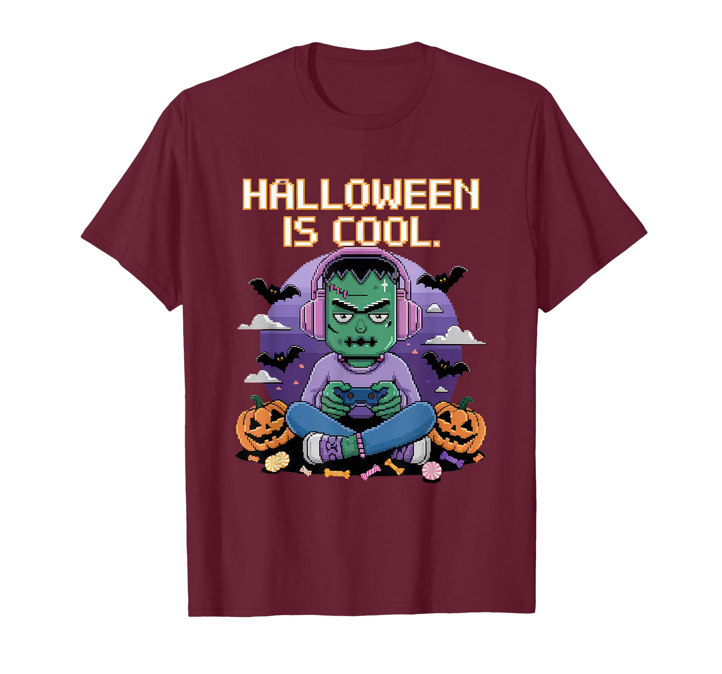 Halloween is Cool Tshirt Women Men Frankenstein Monster T-Shirt