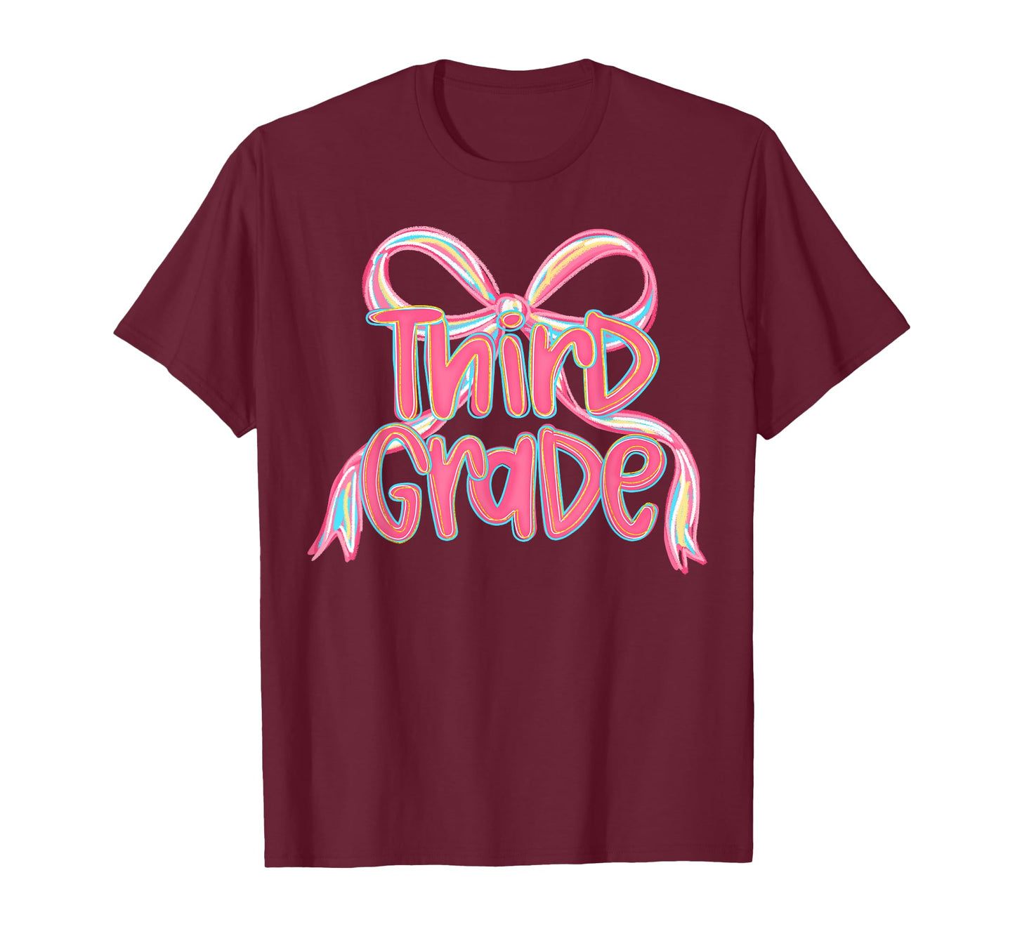 Third Grade Coquette Bow Back To School Teacher Kids T-Shirt