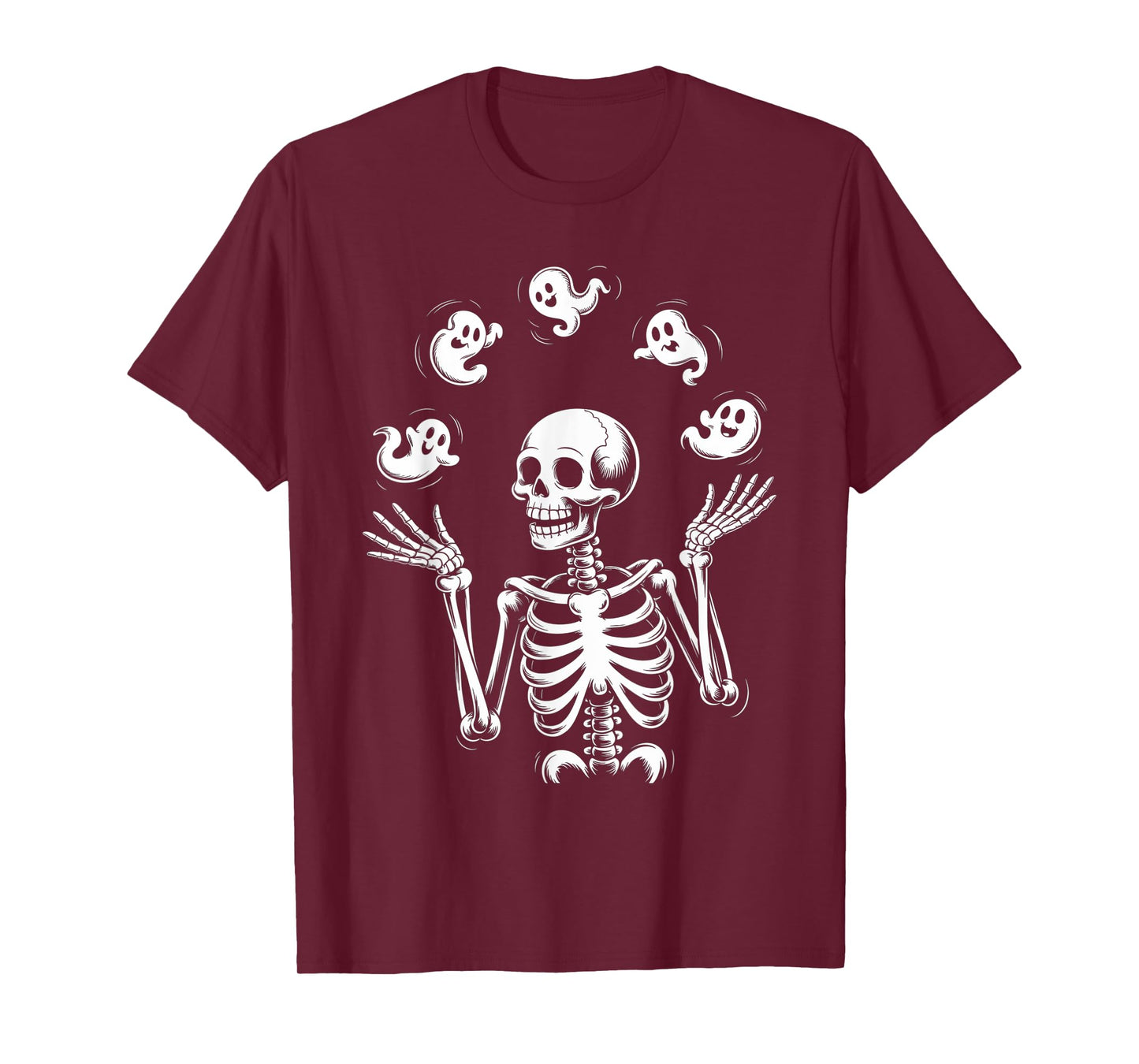 Skeleton Juggling Ghosts Funny Halloween Costume T-Shirt T-Shirt