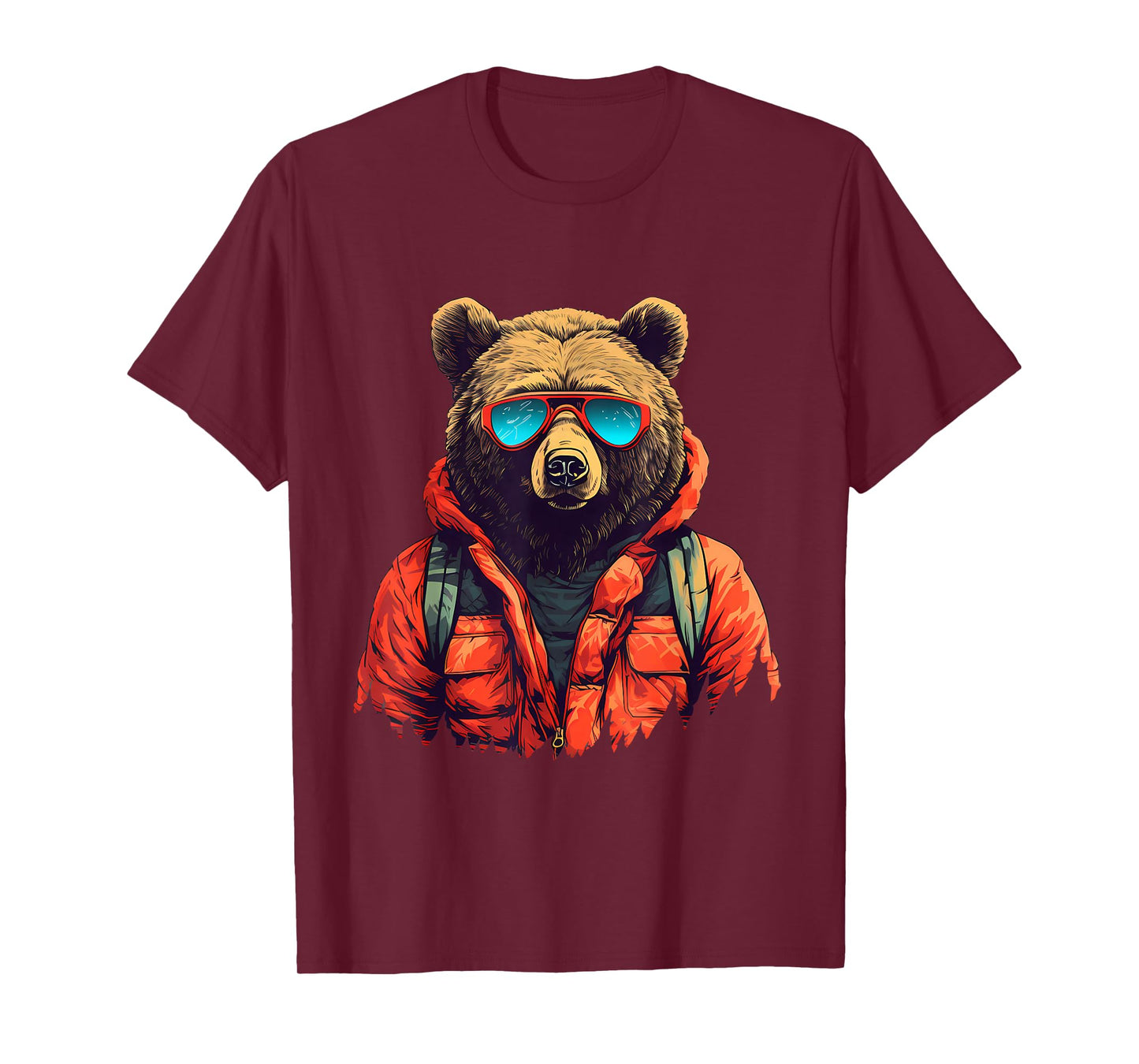 Bear Sunglass Wildlife Animal Art Nature Forest T-Shirt