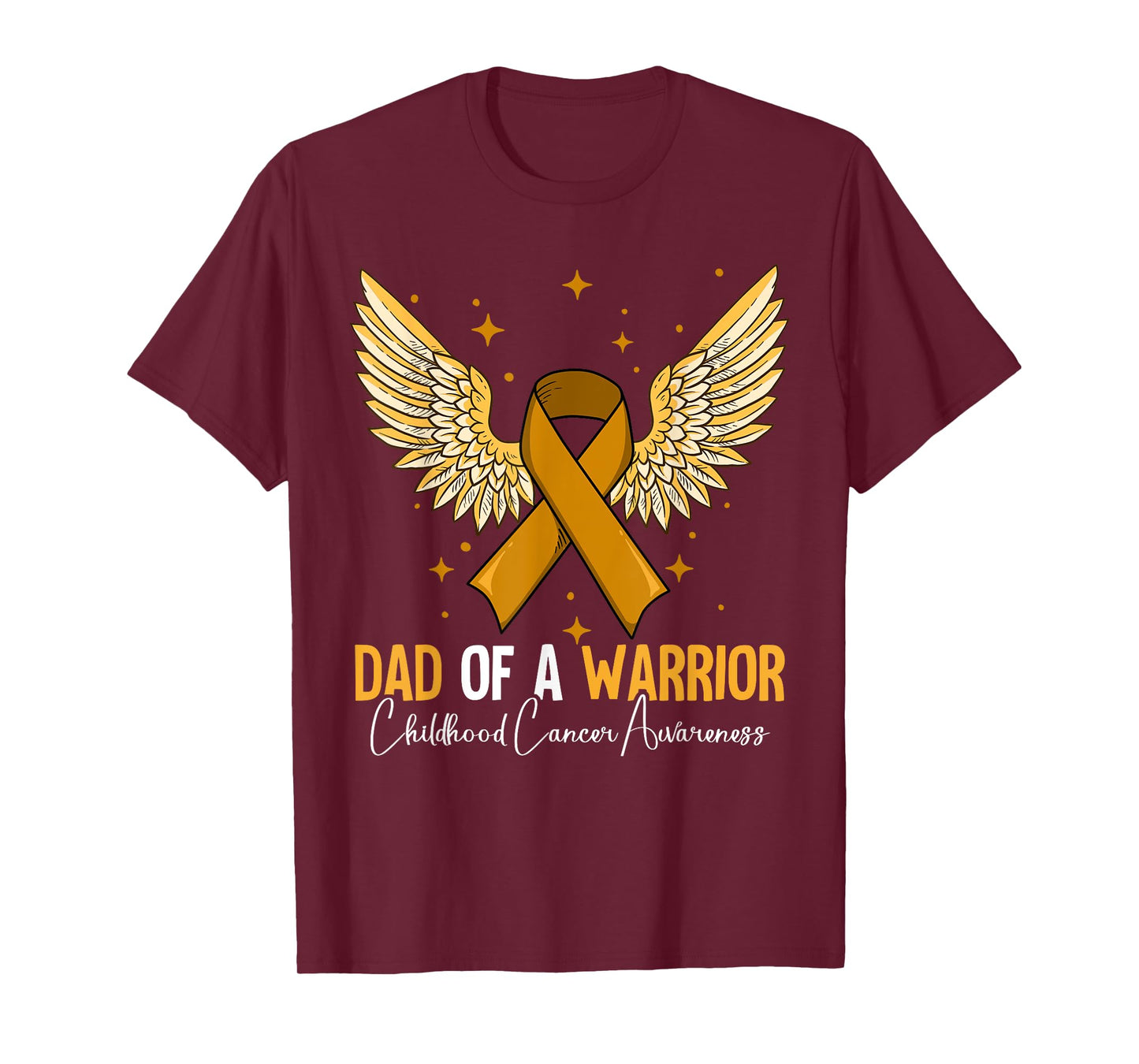 Dad Of A Warrior Childhood Cancer Awareness T-Shirt