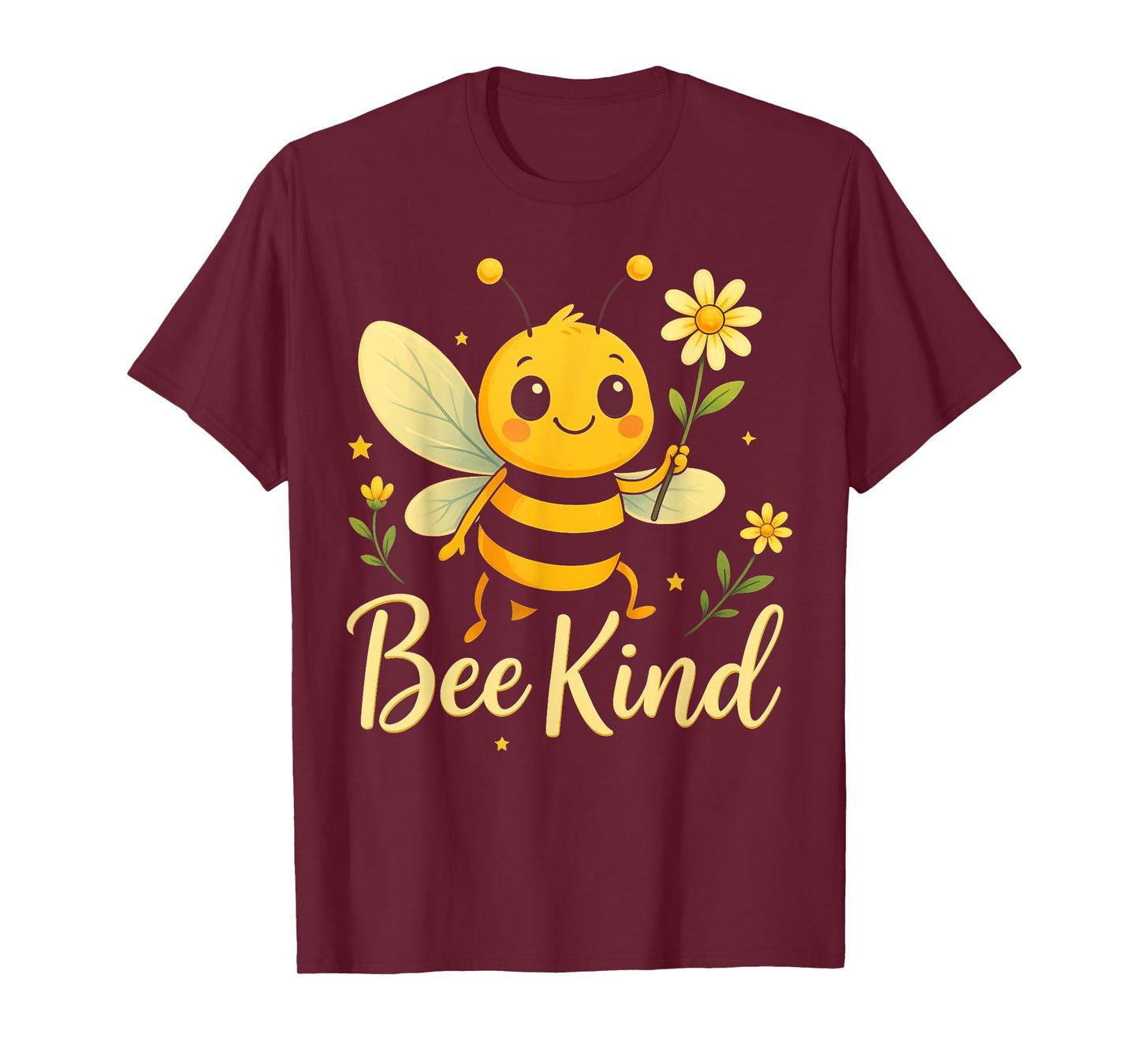 Bee Kind Cute bee with Flower Kindness T-Shirt