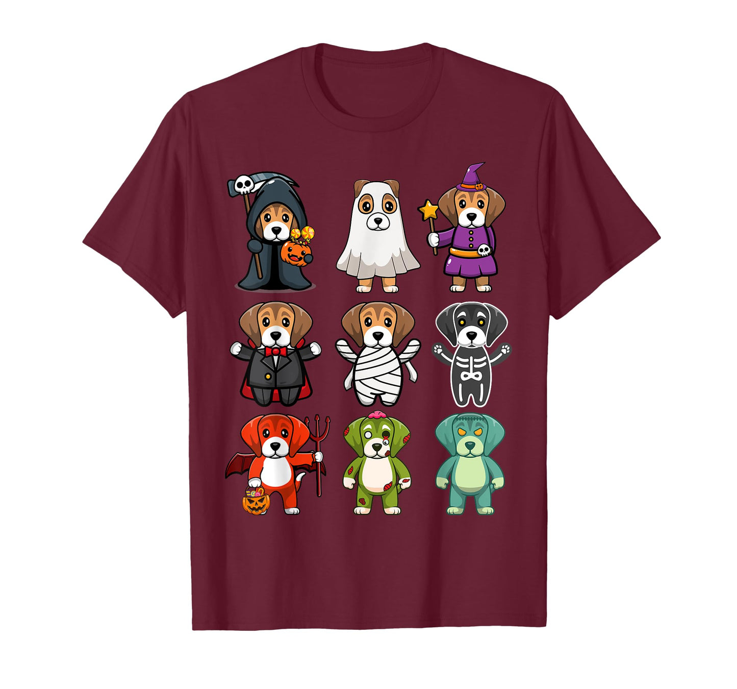Beagle Dog Spooky Boo-Jee Horror Pumpkin Beagle Halloween T-Shirt