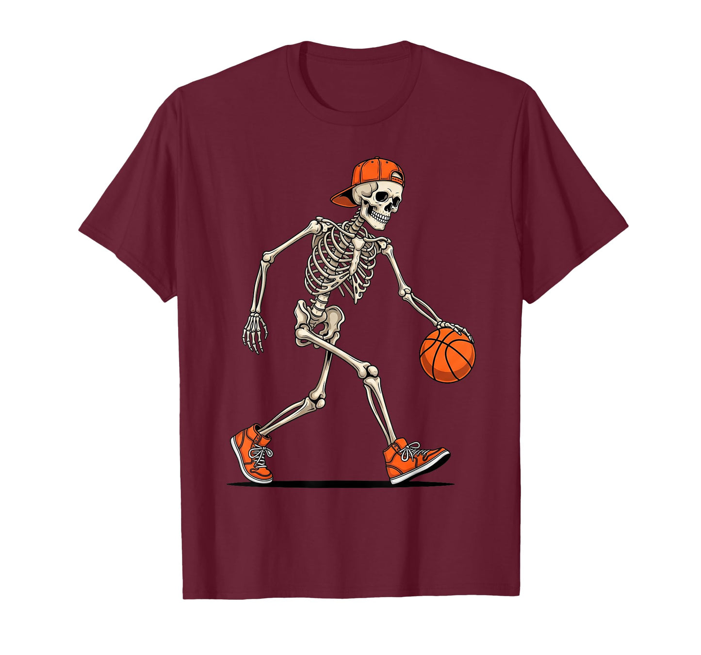 Skeleton Basketball Halloween Costume Gift for Men Women Kid T-Shirt