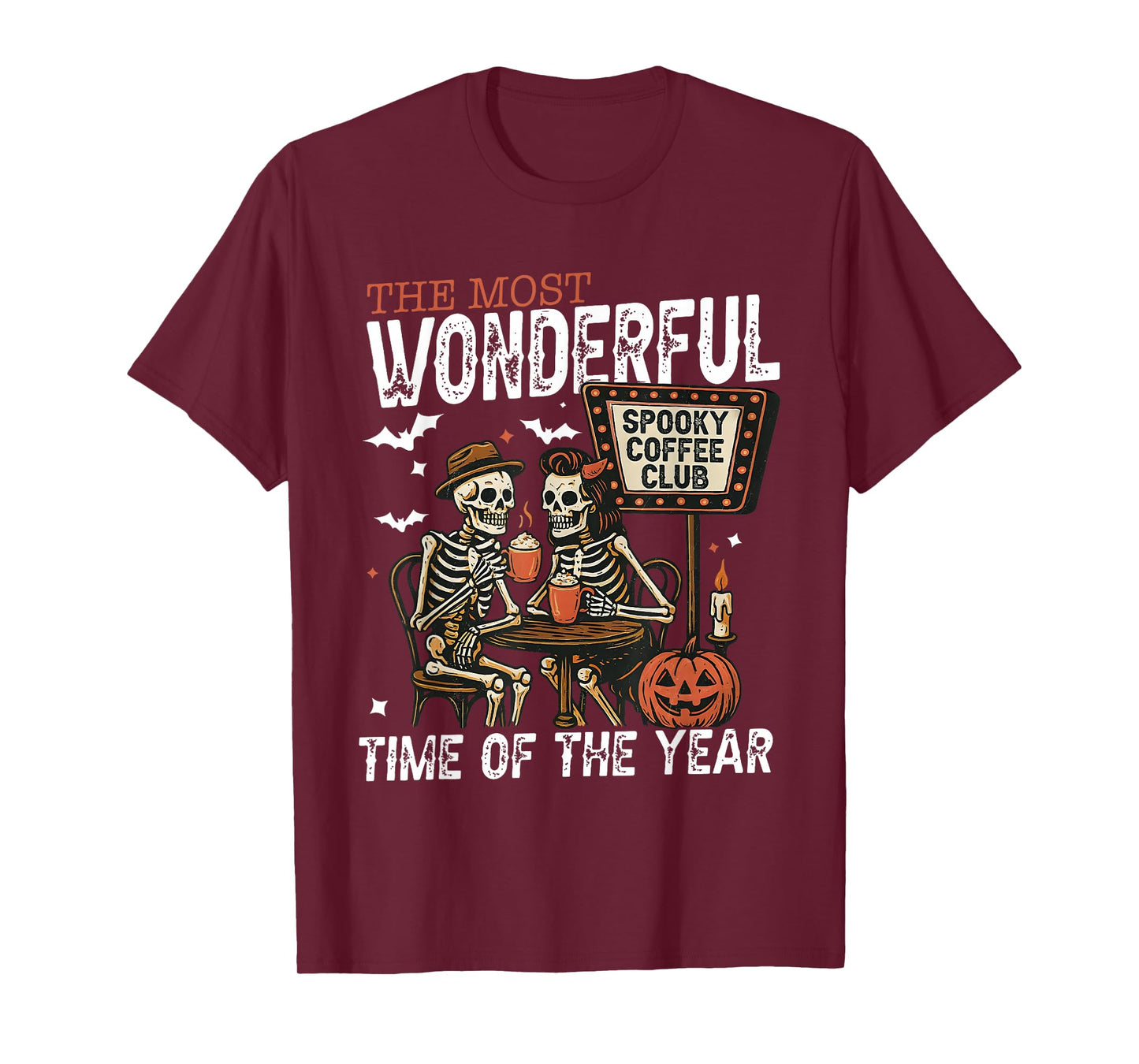 Its The Most Wonderful Time of The Year Skeleton Coffee Club T-Shirt