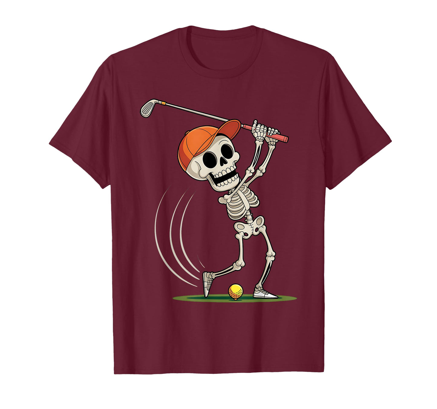 Funny Skeleton Golf Player Halloween Golfer for Men Dad T-Shirt