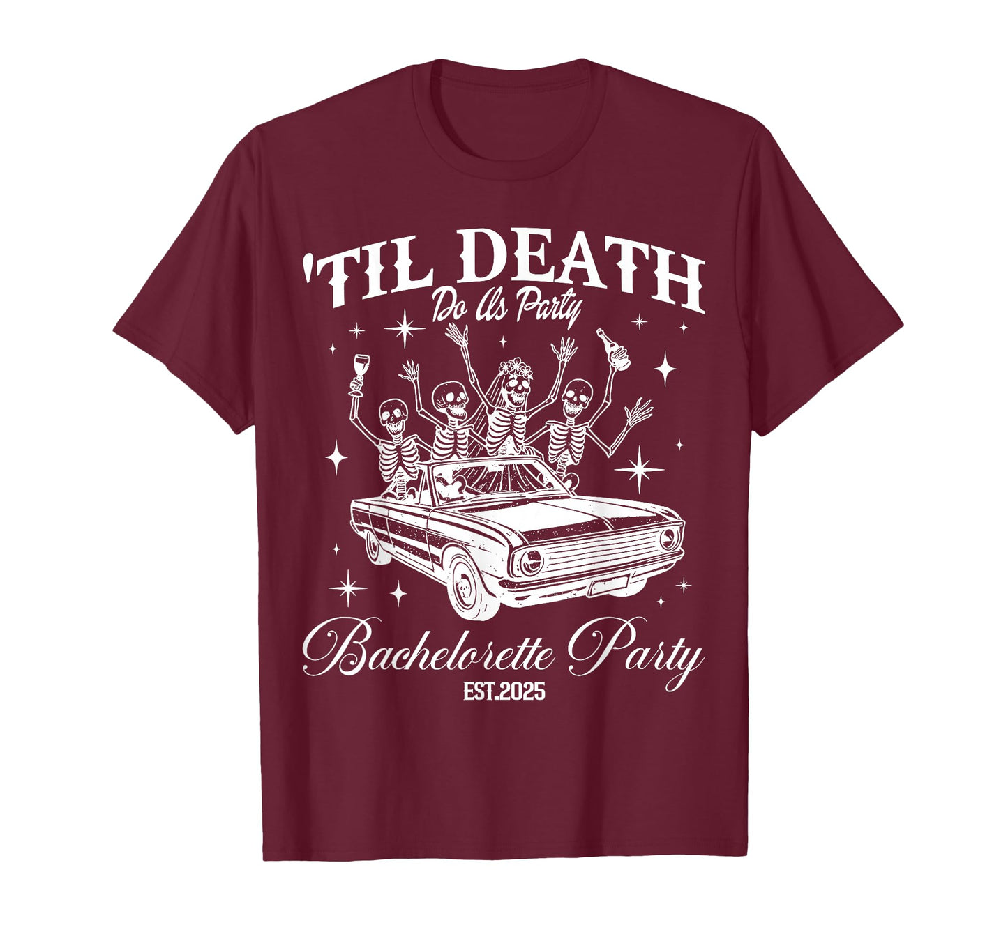 Til Death Do Us Party Retro Halloween Bachelorette Matching T-Shirt