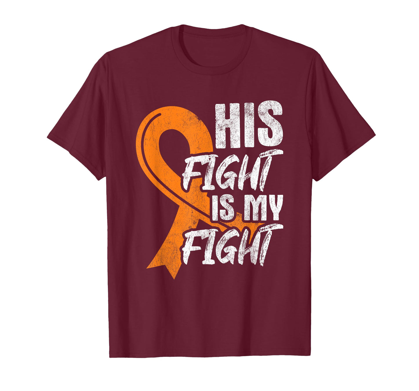 His Fight My Fight Leukemia Cancer Leukemia Awareness Ribbon T-Shirt
