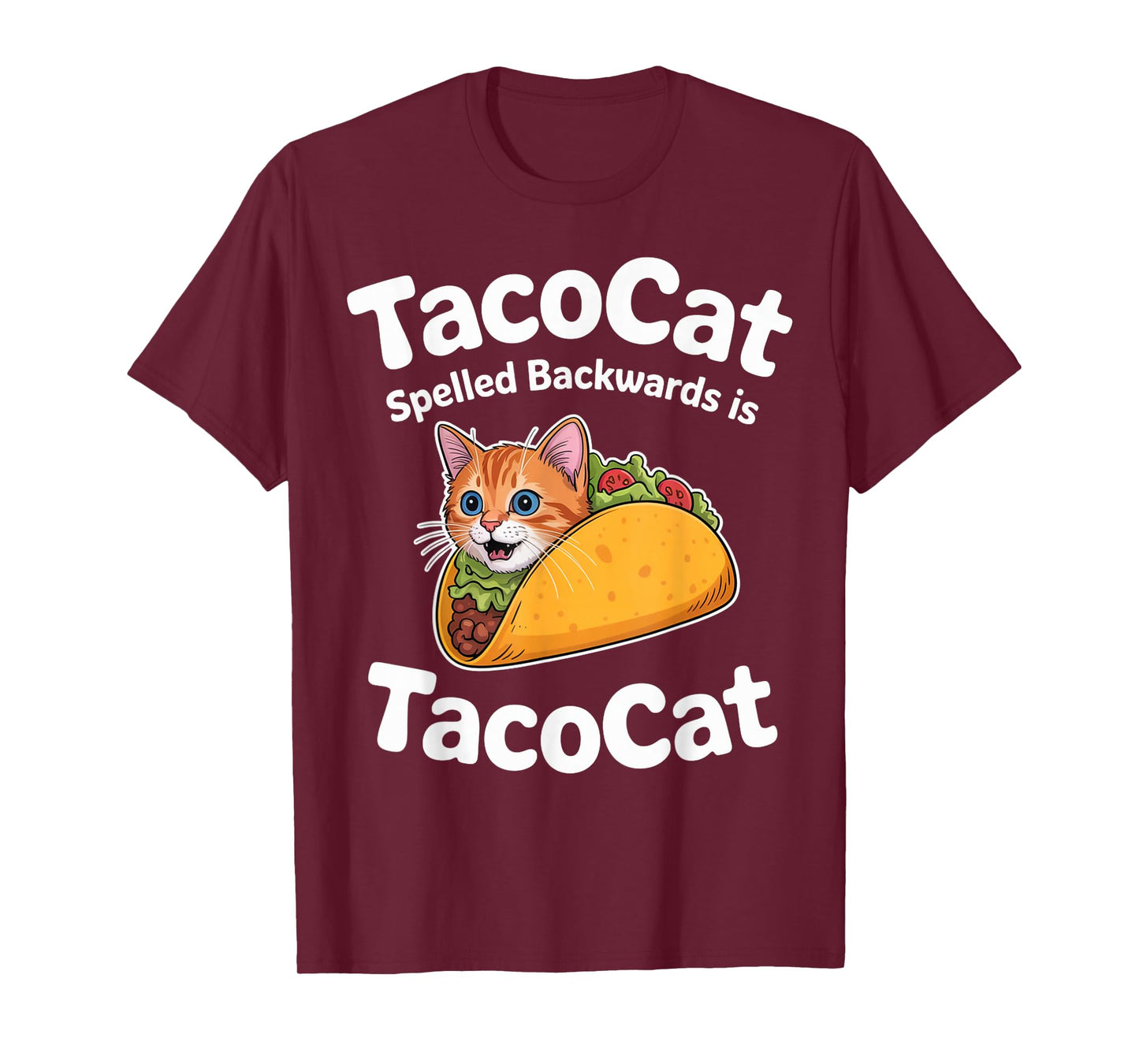 Tacocat Spelled Backwards Minimal Taco Cat Birthday Squad T-Shirt