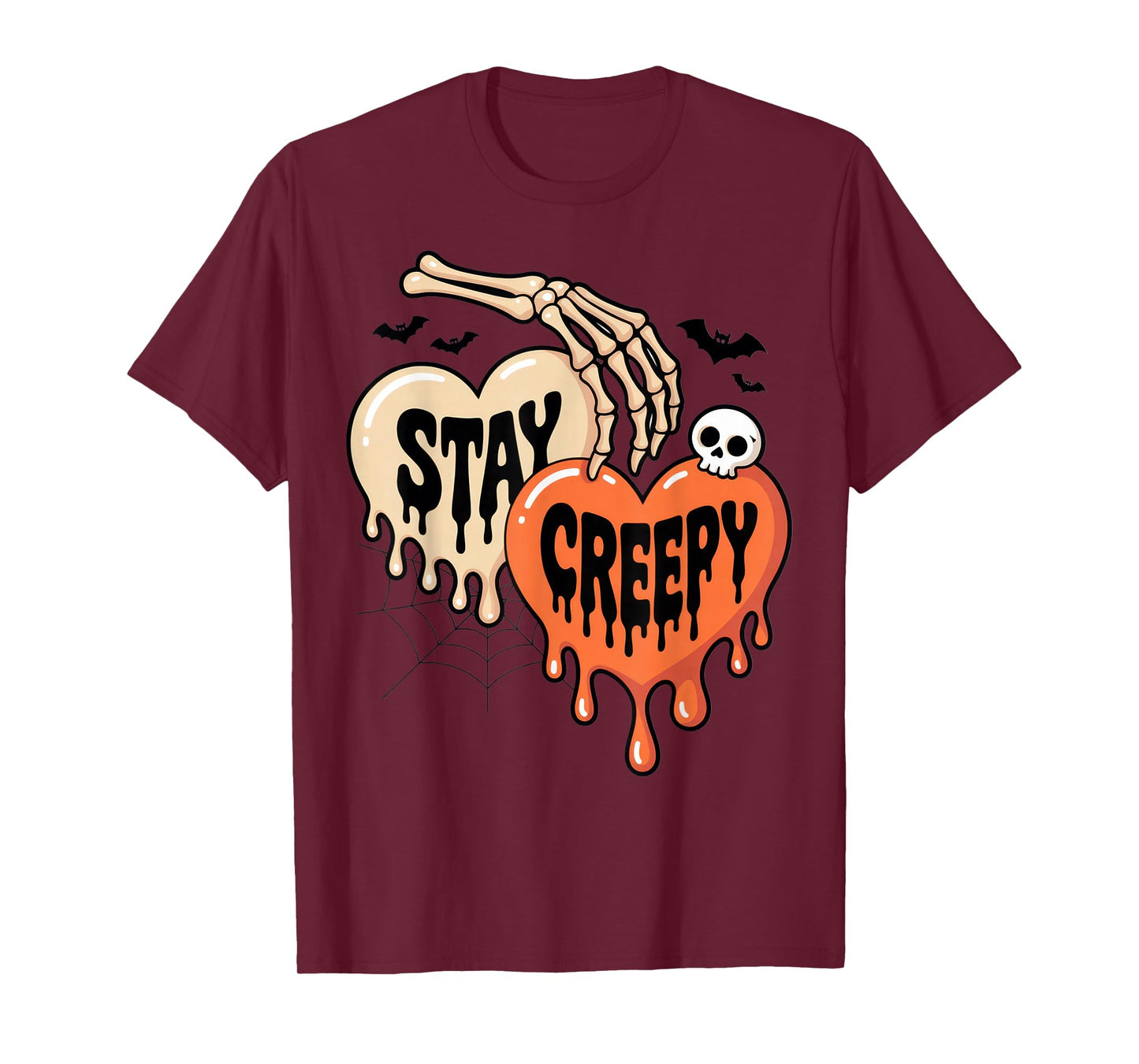 Stay Creepy Halloween Skeleton Lovers Spooky Vibe T-Shirt