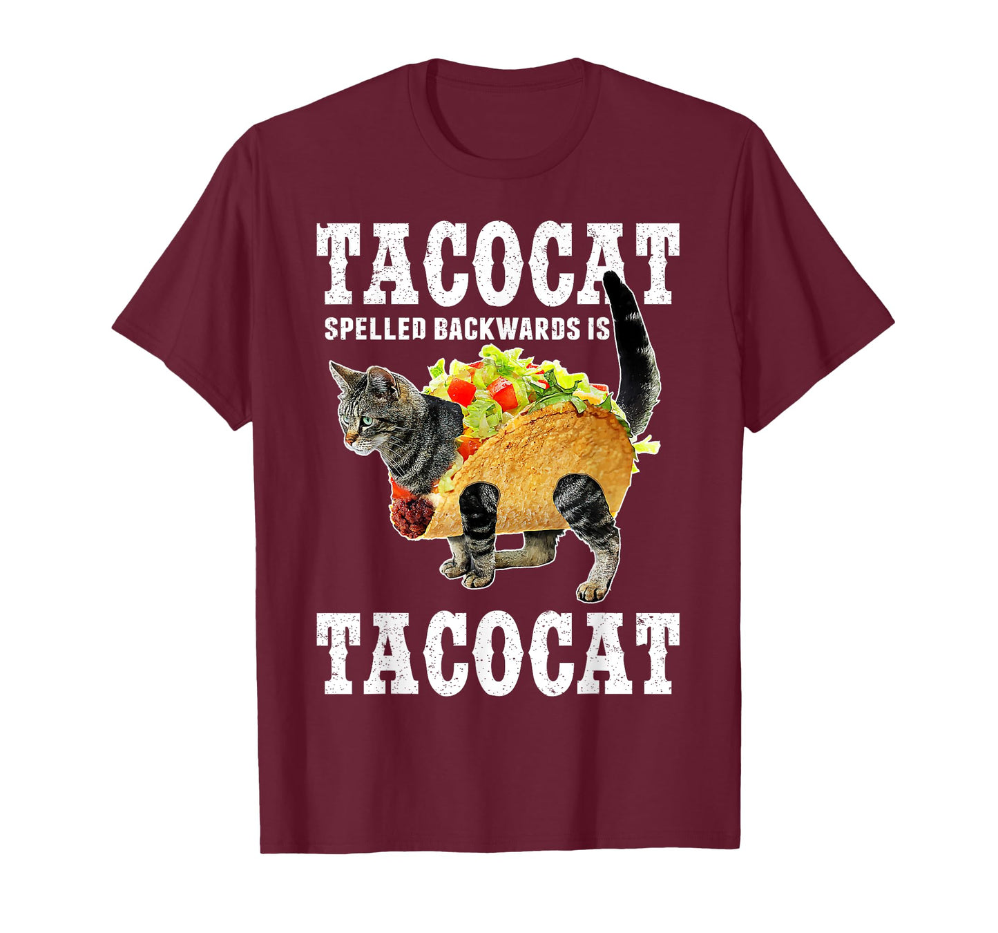 Tacocat Spelled Backwards is Tacocat Funny Cat Shirt T-Shirt for Men Women