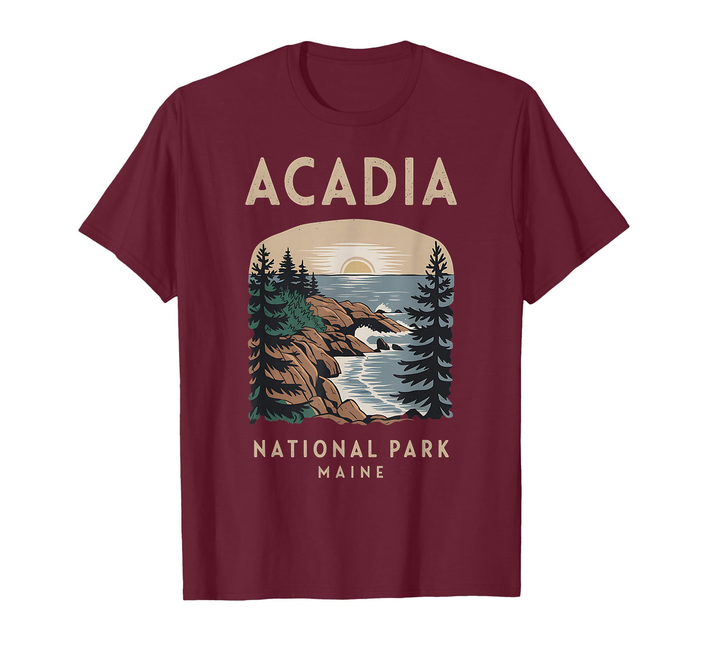 Outdoor Nature Hiking Acadia National Park Maine T-Shirt