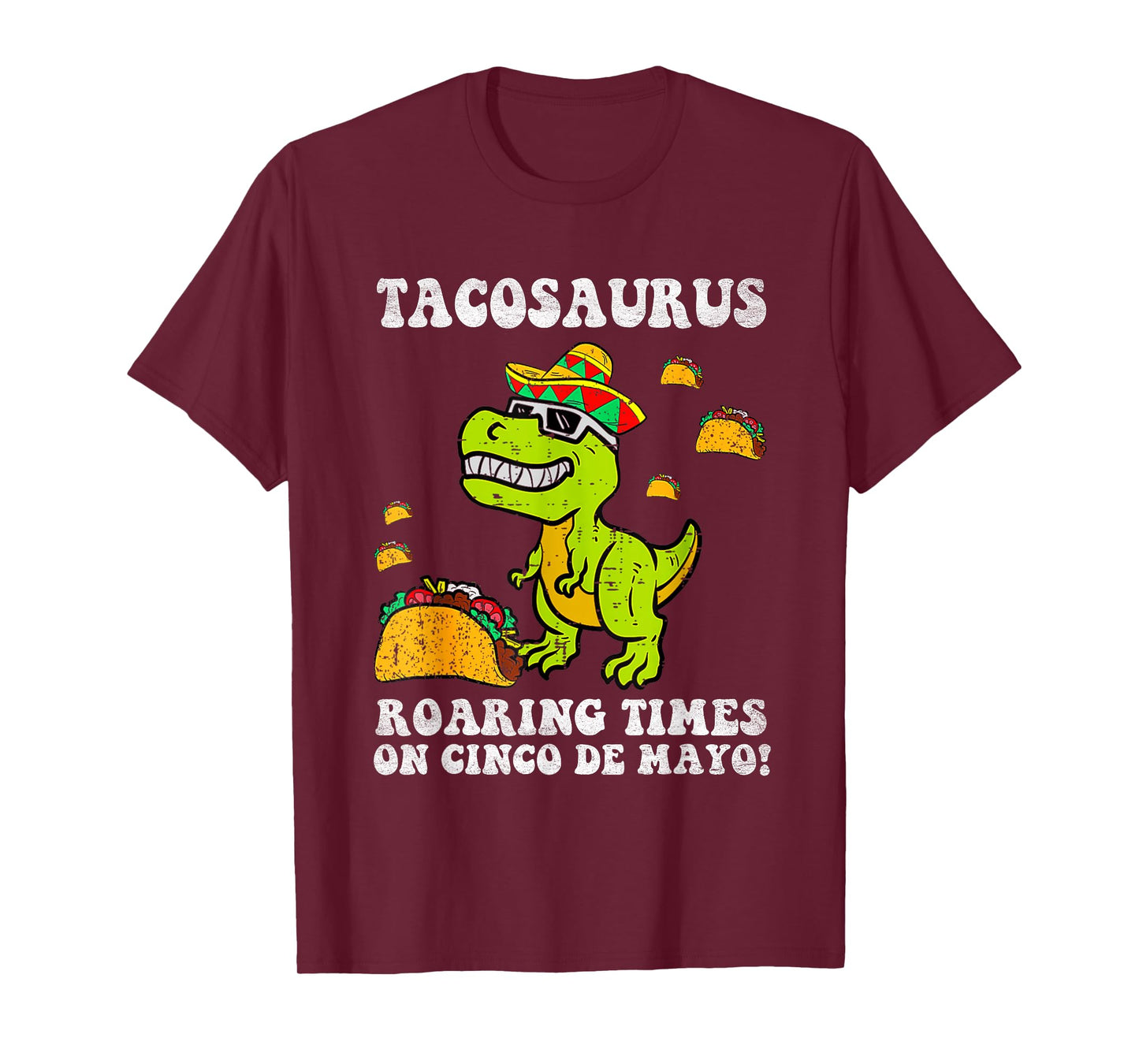 Tacosaurs Cinco De Mayo Dinosaur Taco Mexican Kids Boys T-Shirt