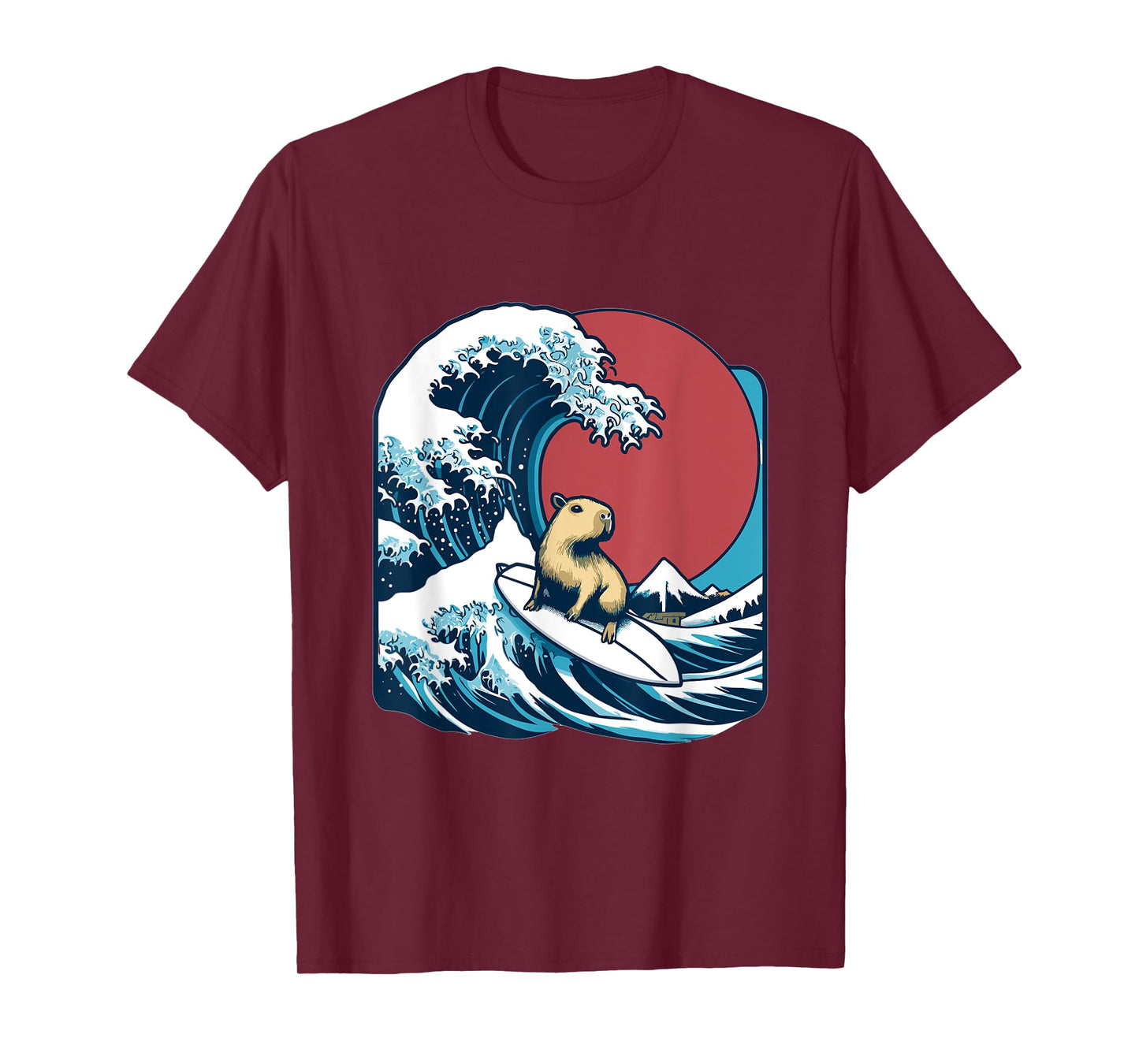 Wave Capybara Surfing Rodent T-Shirt