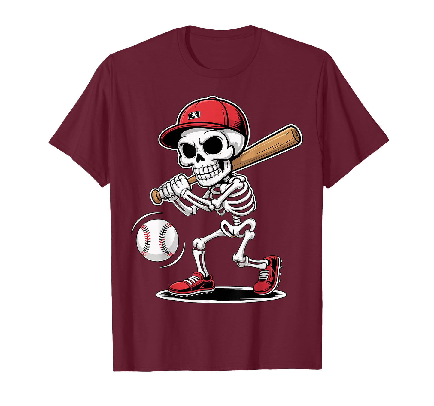 Skeleton Baseball Player T-Shirt