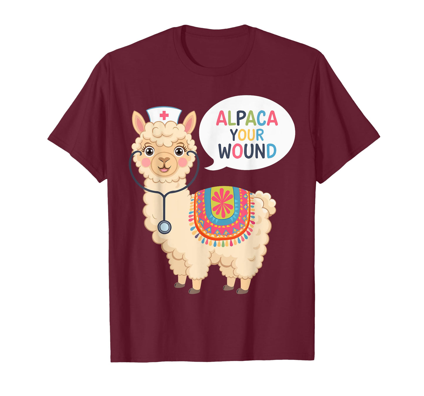 Funny Wound Care Nurse Alpaca Wound Care Nursing T-Shirt