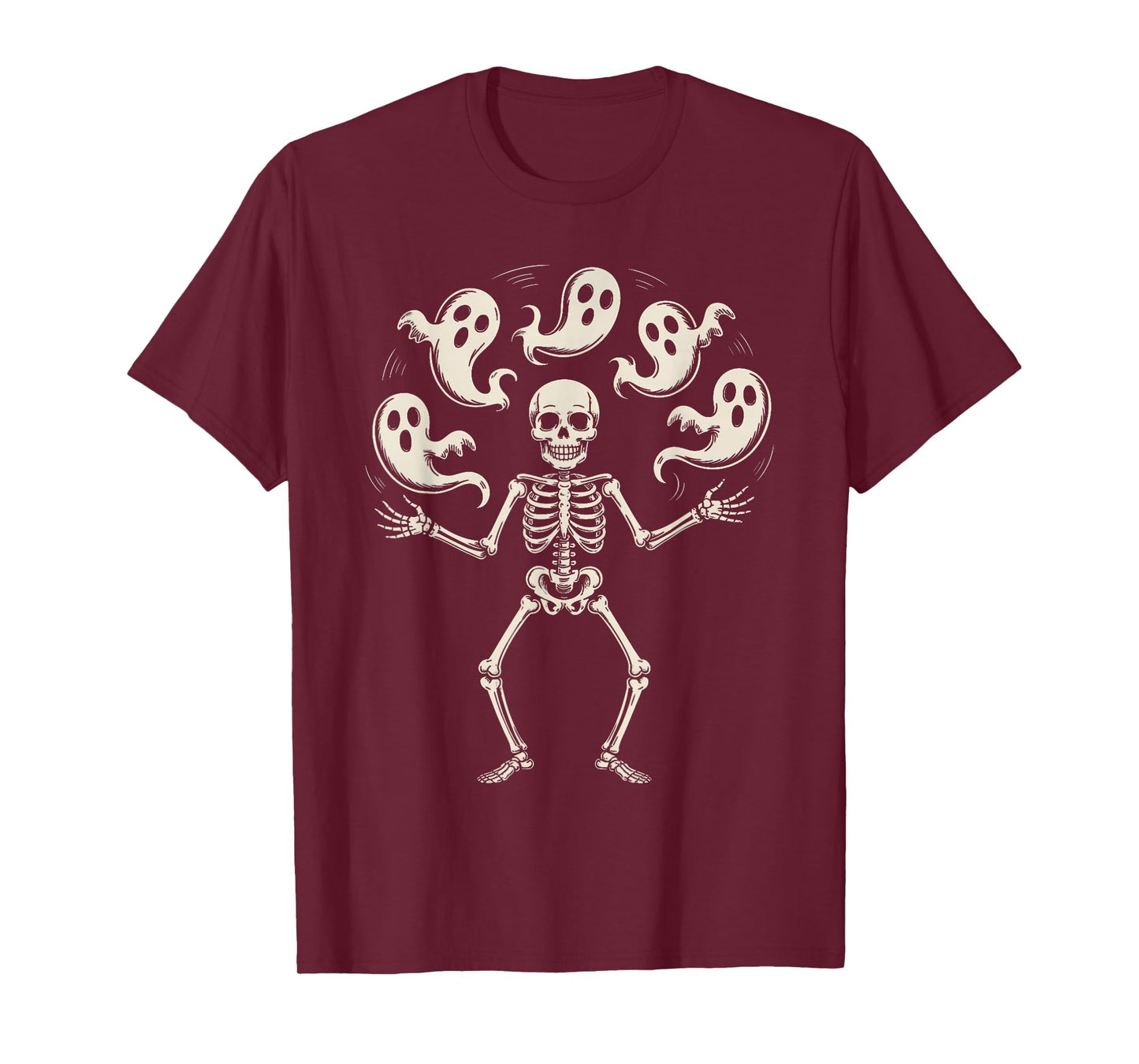 Funny Skeleton Juggling Ghosts Halloween Costume Men Women T-Shirt