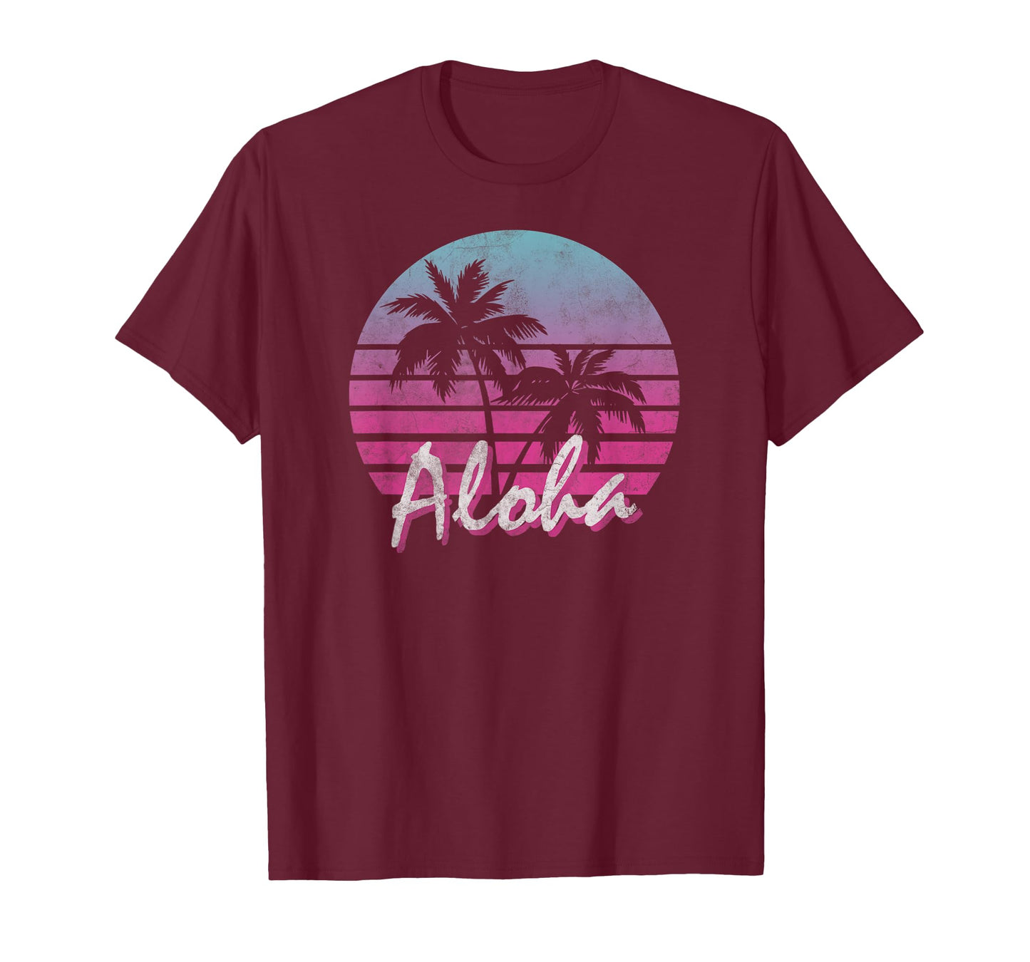 Aloha Hawaii Hawaiian Island Palm Beach Surf Vintage T-Shirt for Men Women Kids