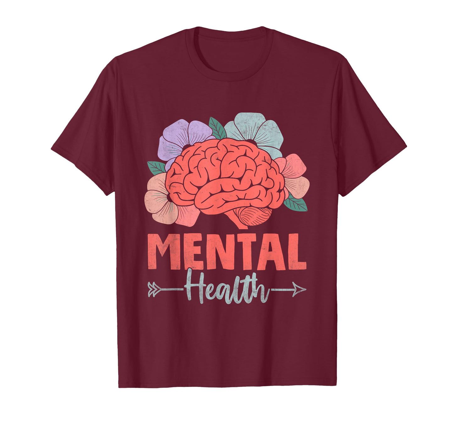 Brain Flower Mental Health Awareness Prevent Suicide T-Shirt