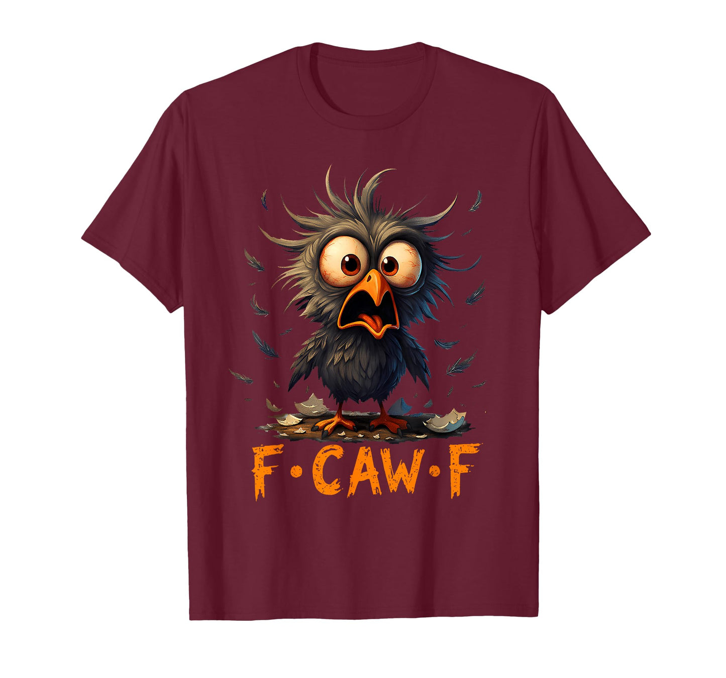 Funny F-Caw-F Black Crow FCawF Humor Quote Bird Meme T-Shirt