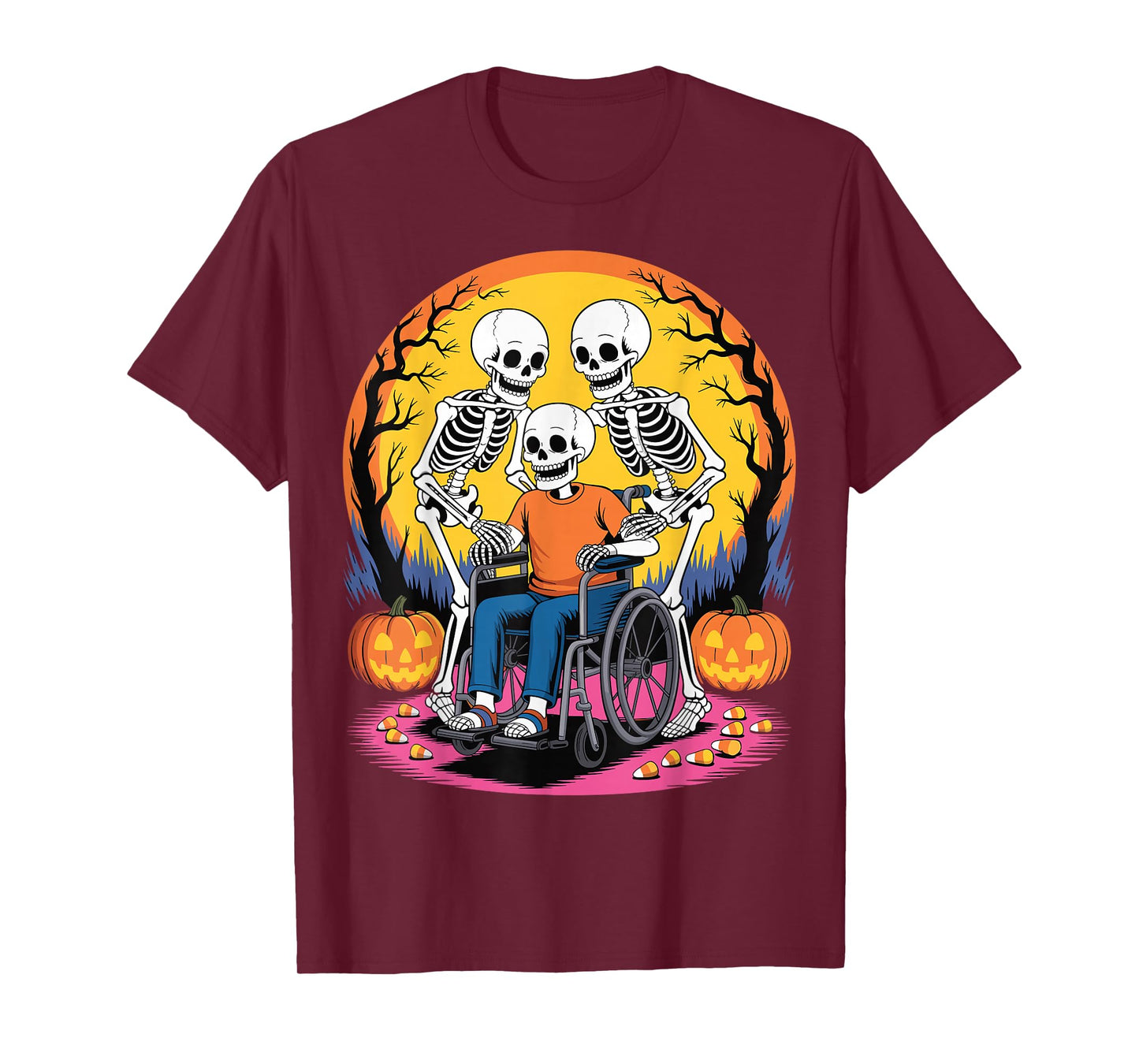 Nurse Skeletons Halloween Healthcare CNA Medical Crew T-Shirt