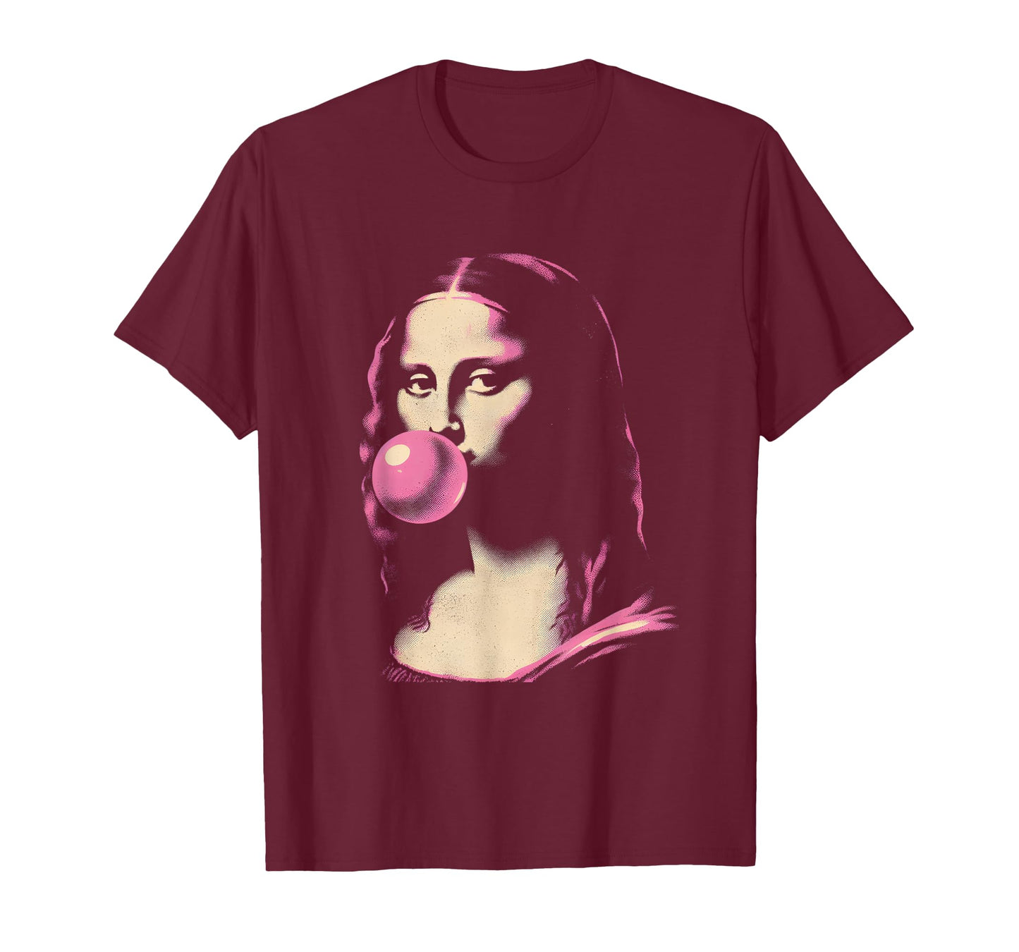 Mona-Lisa Blowing Bubble Gum - Funny Vintage Graphic Gum T-Shirt