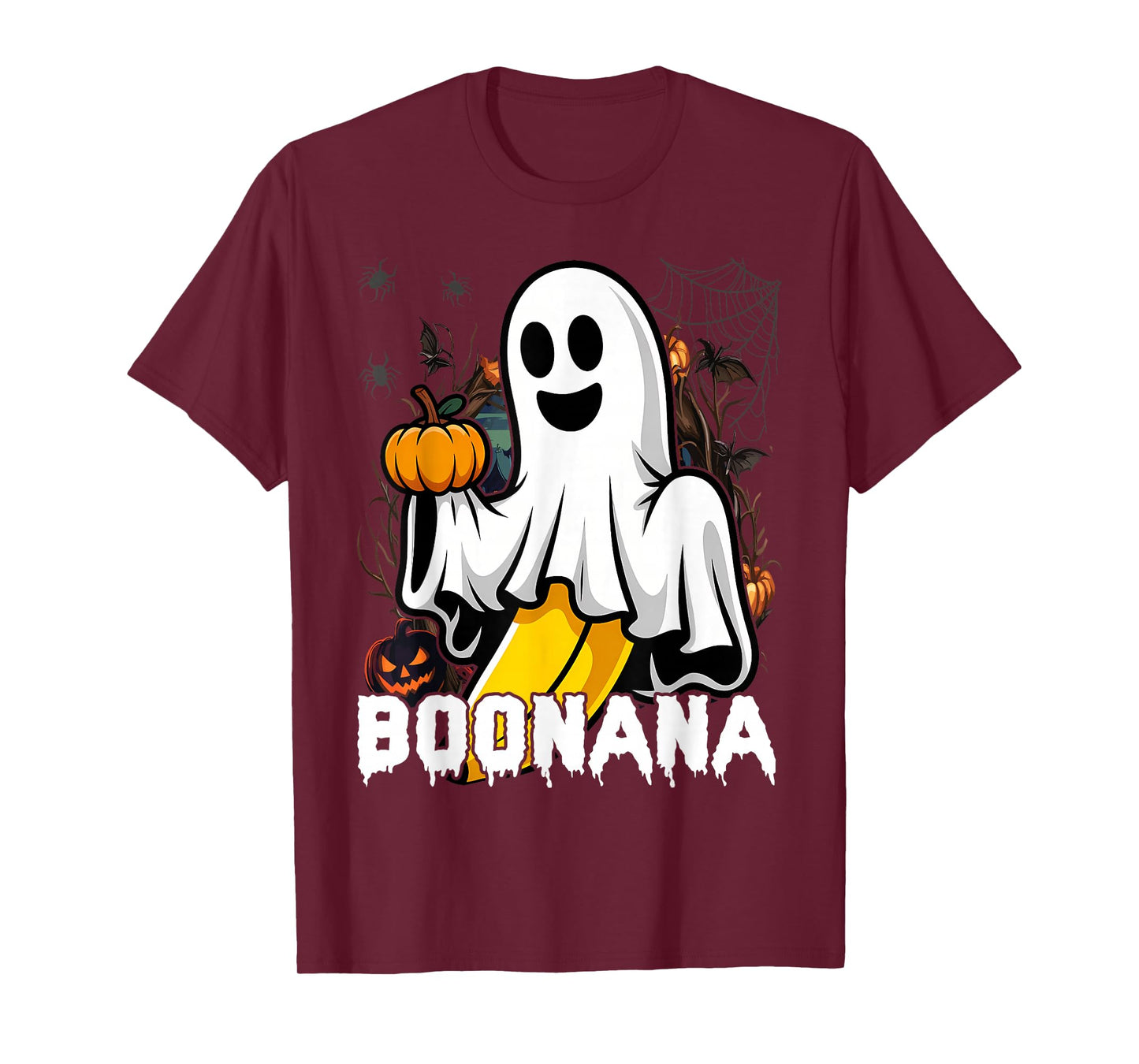 Halloween Boonana Funny Skeleton Inside Banana Quirky T-Shirt