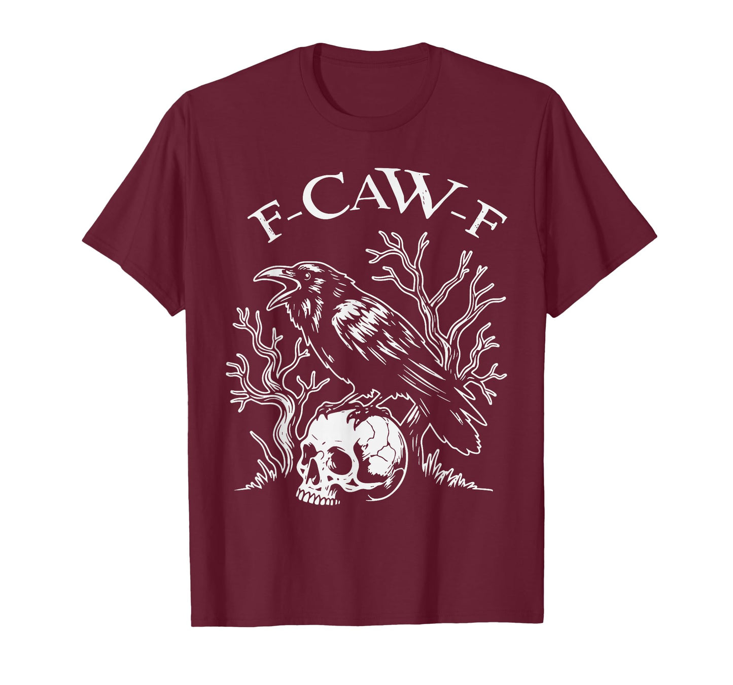 F-Caw-F Black Crow Funny Moon Dark Humor Vibe T-Shirt