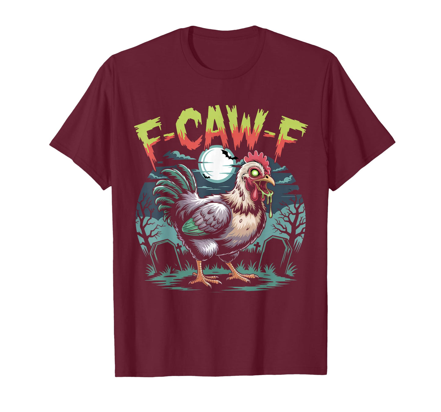 F-Caw-F Funny Chicken Humor F-Caw-F Quote Rooster Meme Retro T-Shirt