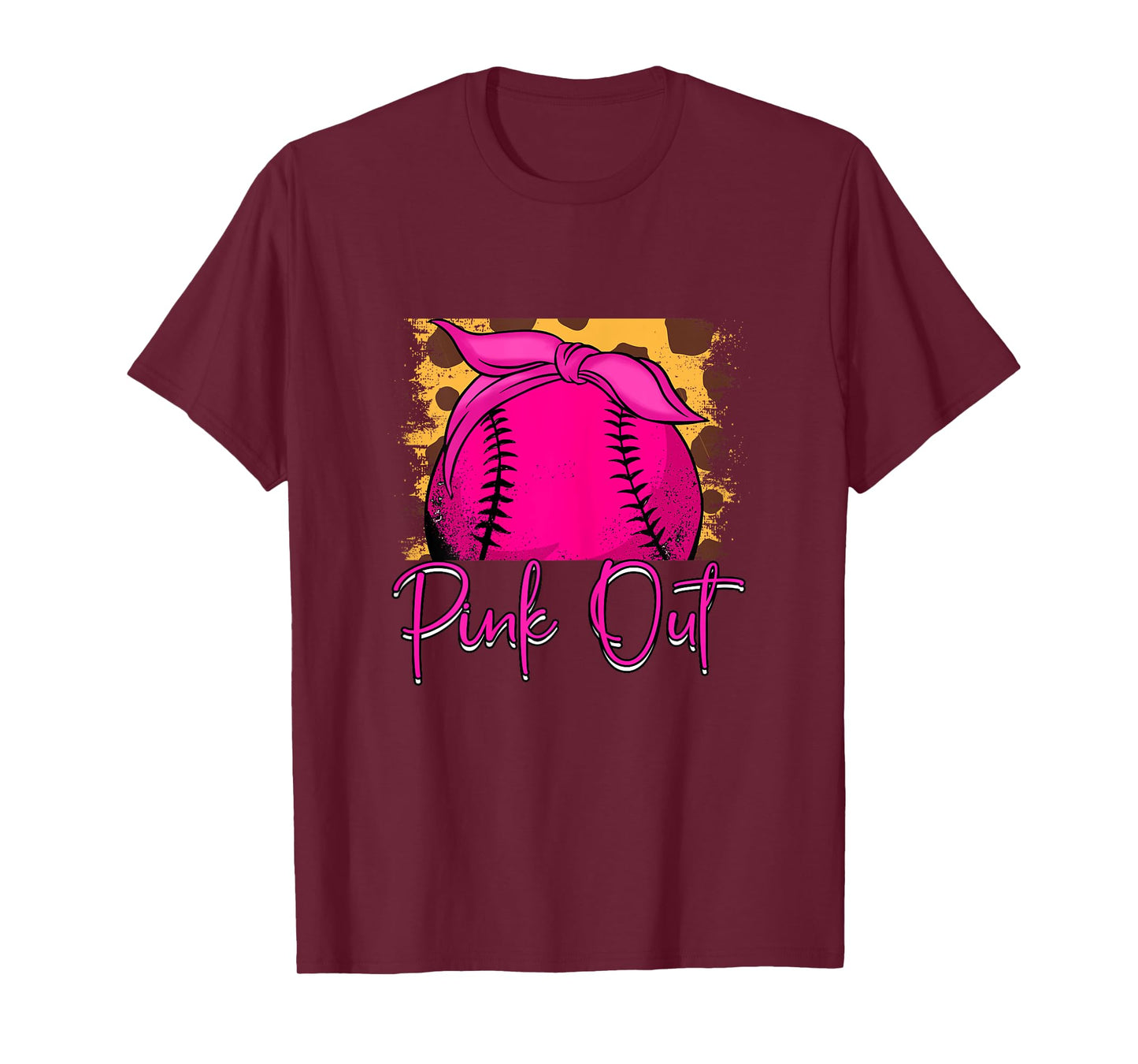 Pink Out Softball Breast Cancer Awareness T-Shirt