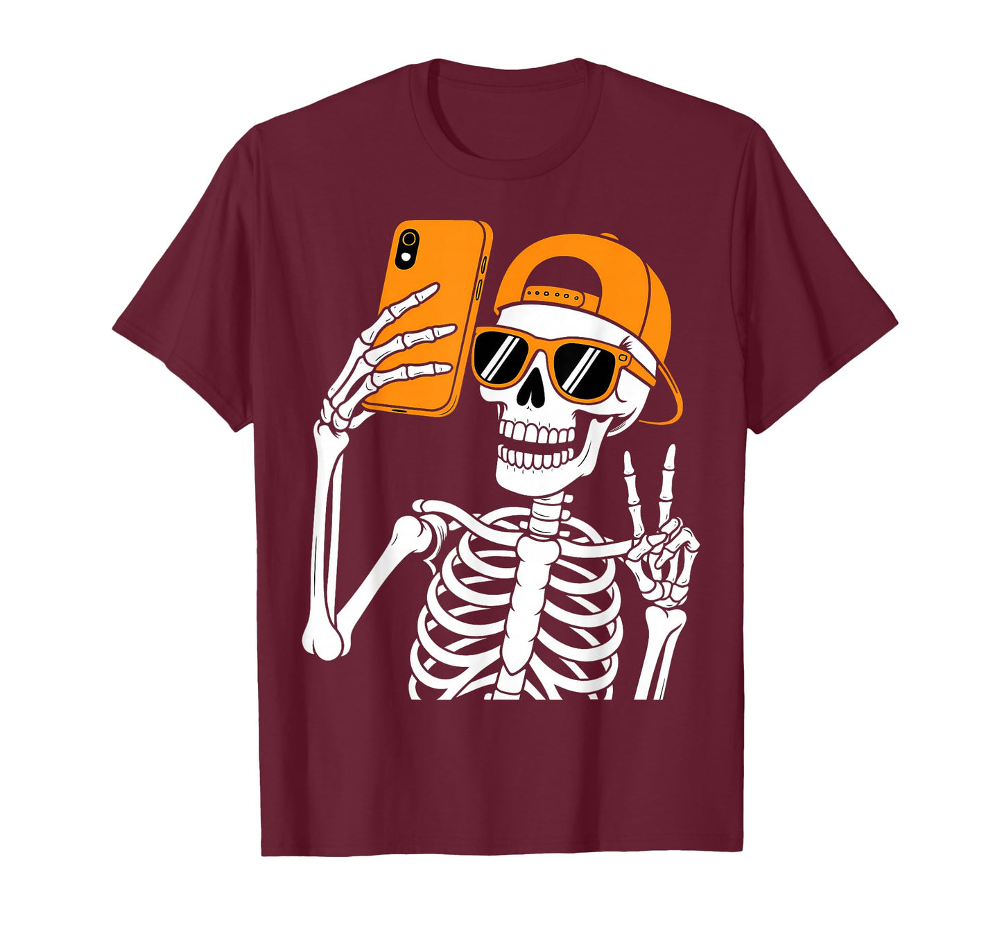 Halloween Skeleton Selfie Costume T-Shirt