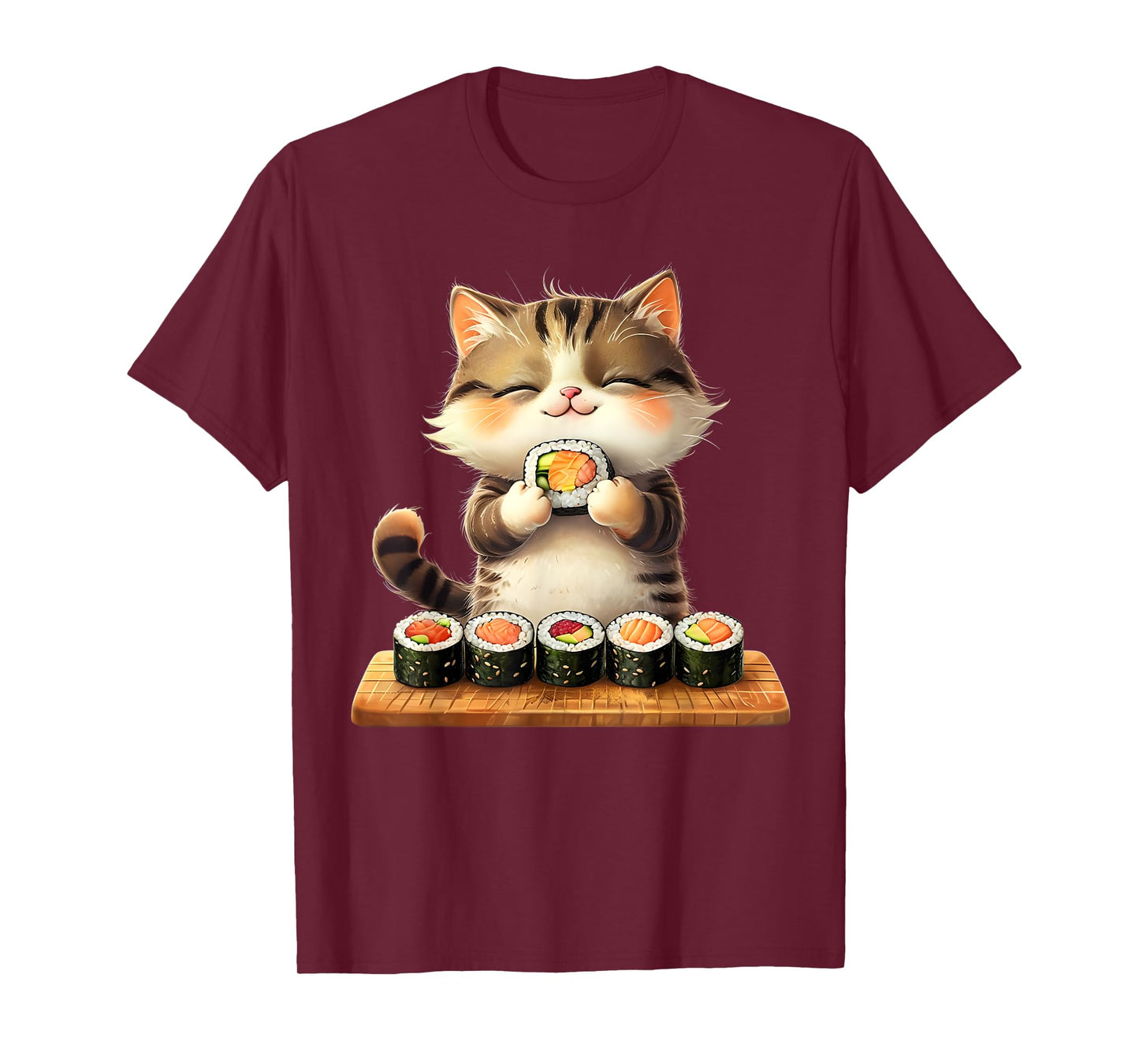 Kawaii Cat Lover Japanese Cat Owner Sushi Lover Anime Otaku Men Women Kids T-Shirt