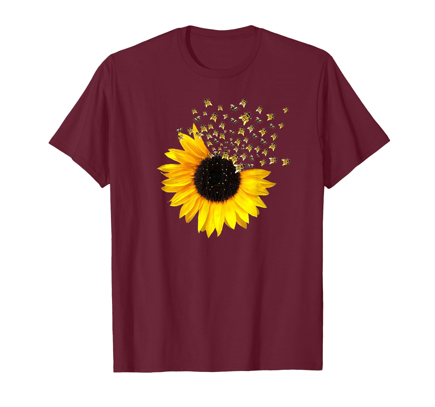 bumble bee. honey bees. bee lover. sunflower. yellow flowers T-Shirt