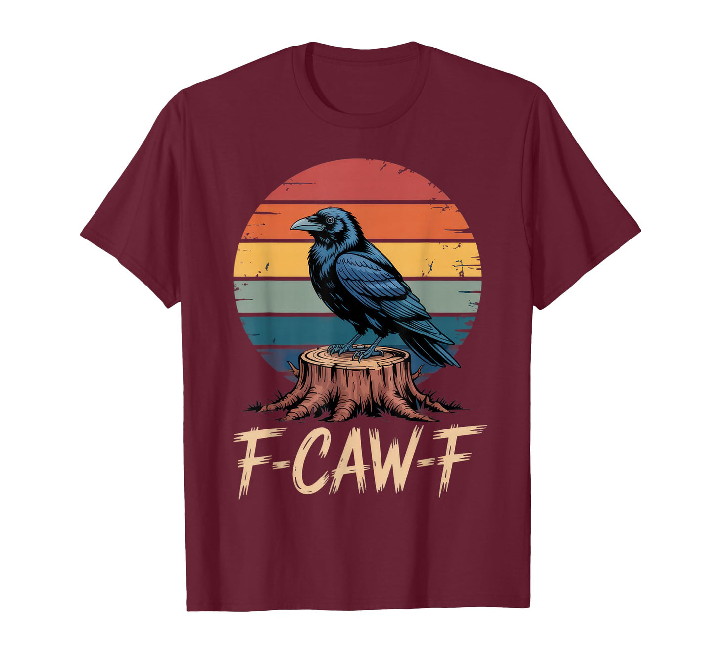 F-CAW-F Crow Lovers Quirky Humor Halloween Vibes T-Shirt
