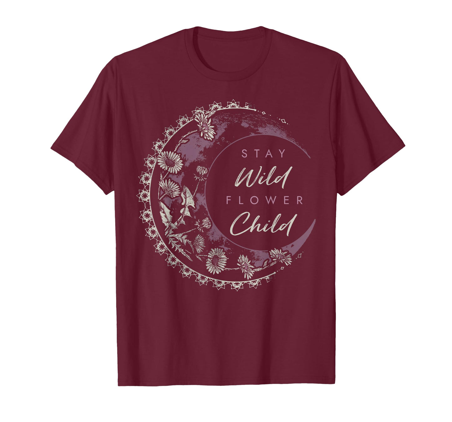 Stay Wild Flower Child Moon And Flowers T-Shirt