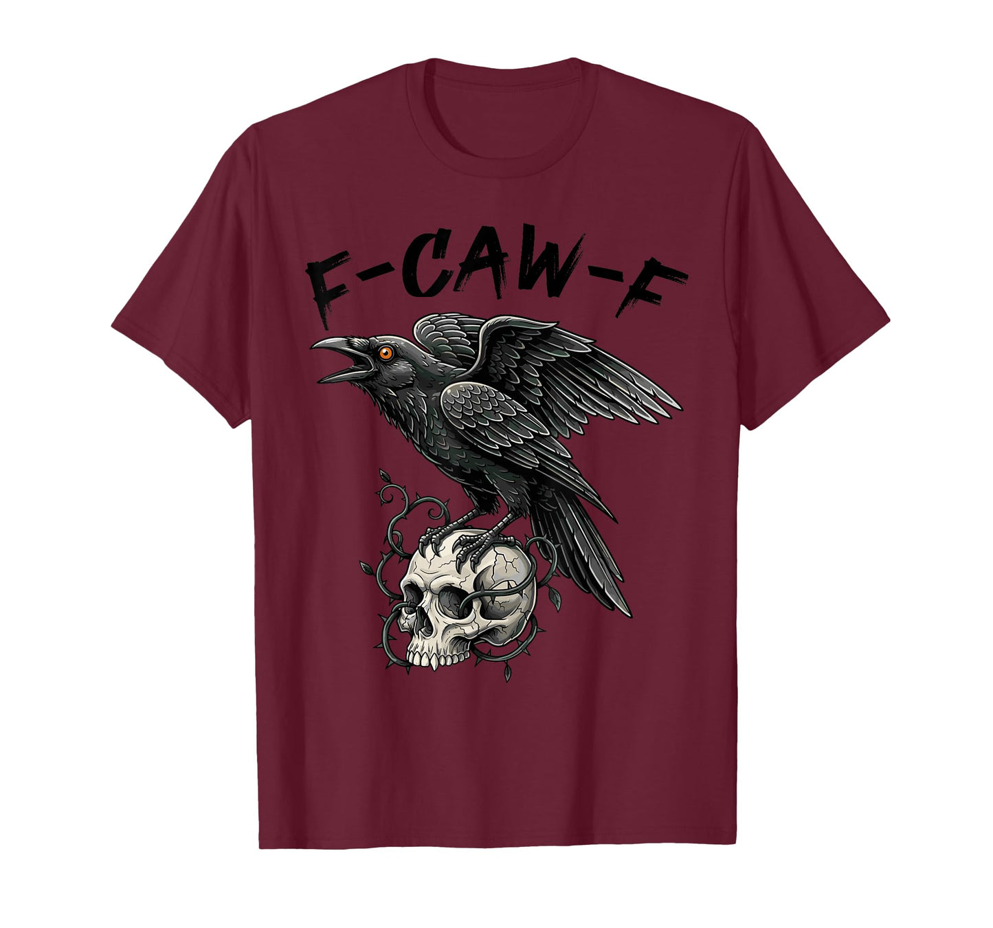 Black Crow, F-Caw-F Funny Black Bird Moon Gothic T-Shirt