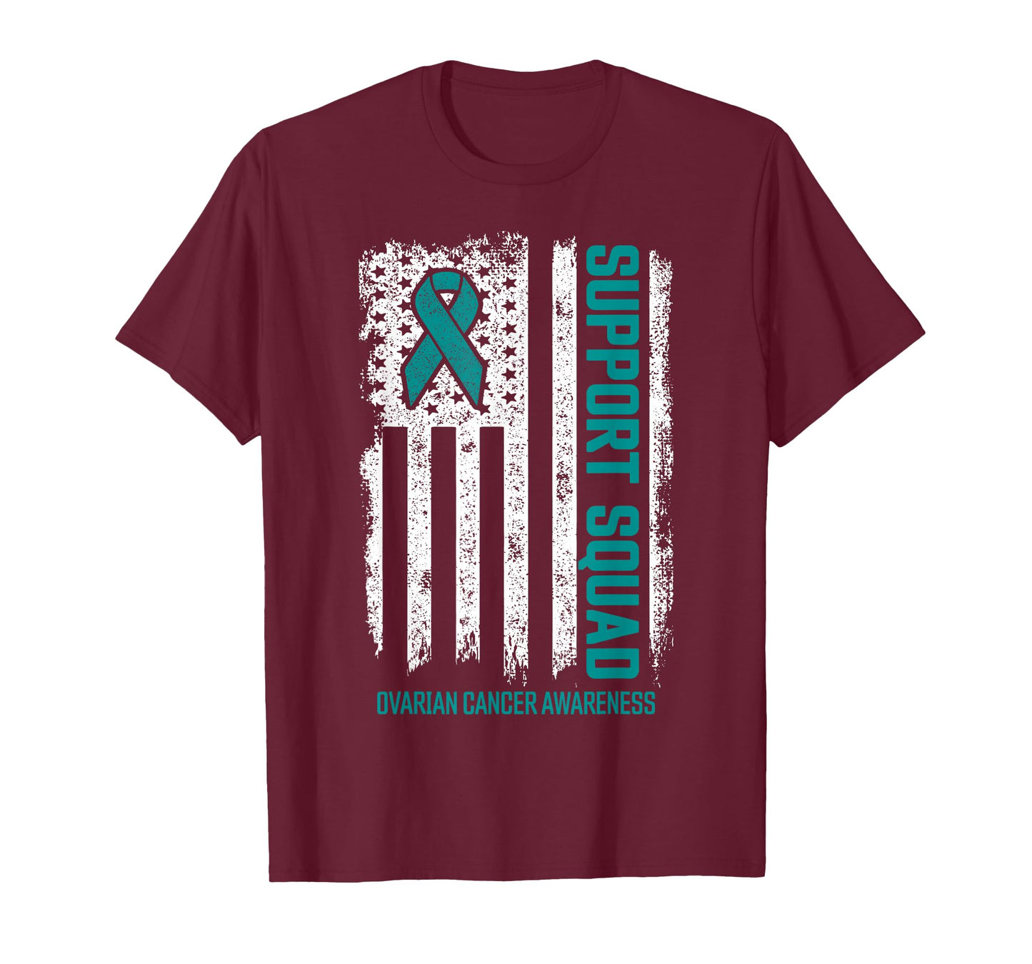Ovarian Cancer Shirts Support Squad Ovarian Cancer Awareness T-Shirt